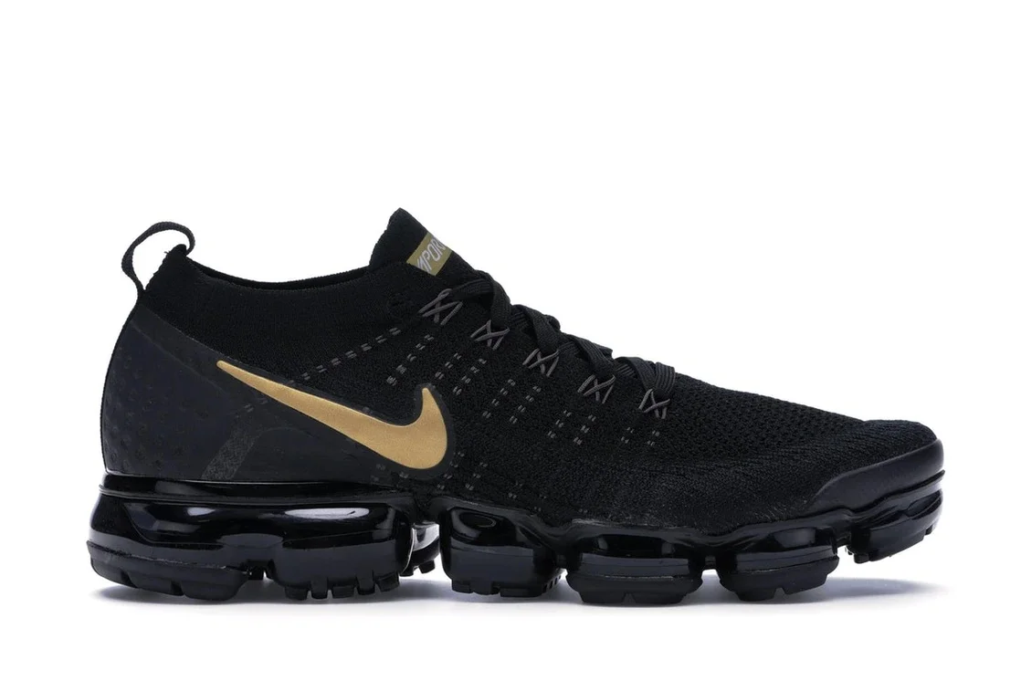 Nike Air VaporMax 2 Black Metallic Gold (W) - 1