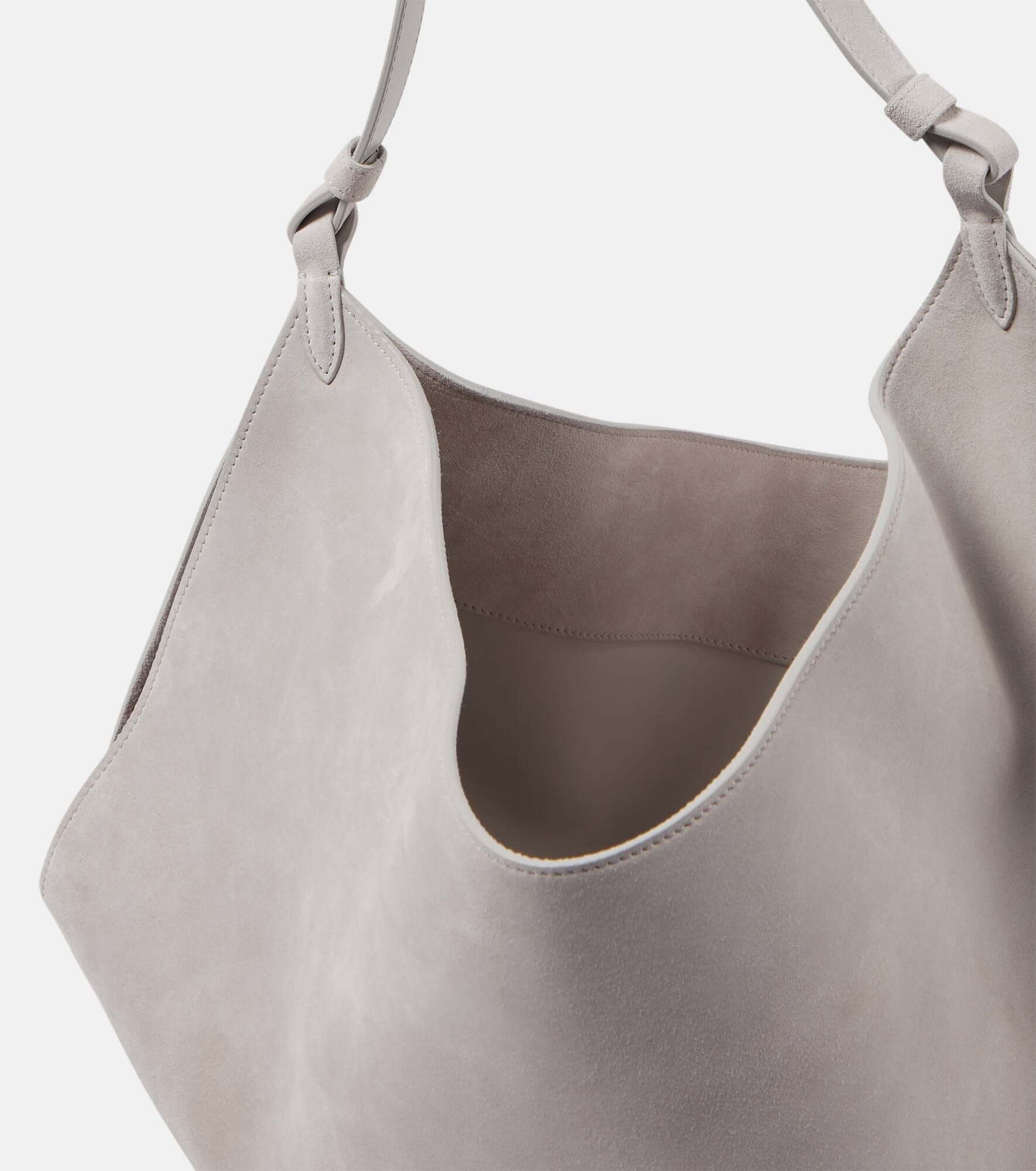 Lotus Medium suede tote bag - 3