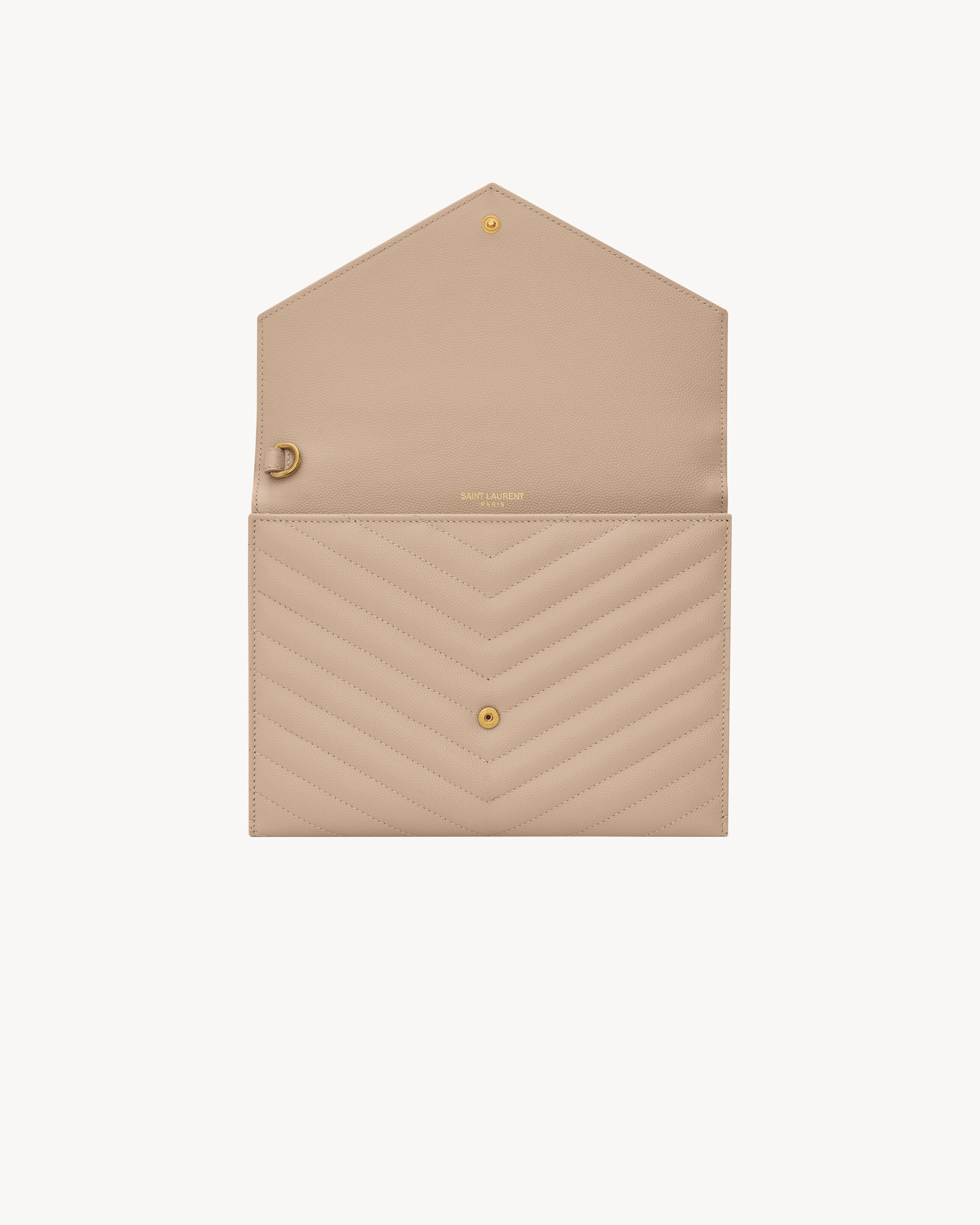 CASSANDRE MATELASSÉ FLAP POUCH IN GRAIN DE POUDRE LEATHER - 4