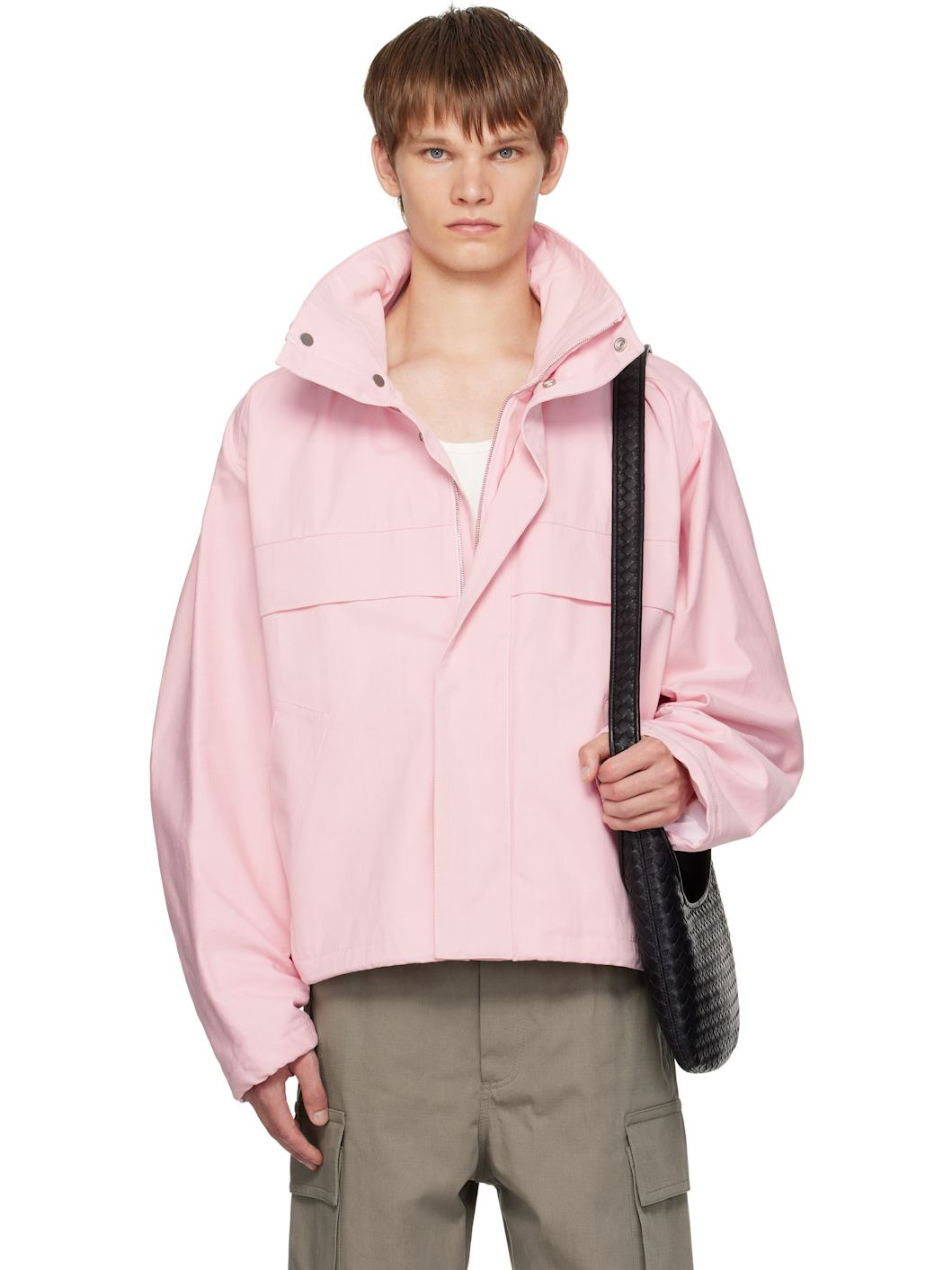 Pink Cotton Twill Jacket - 1