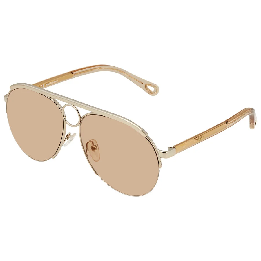 Chloe Rose Gold Pilot Ladies Sunglasses CE152S 841 59 14 - 1