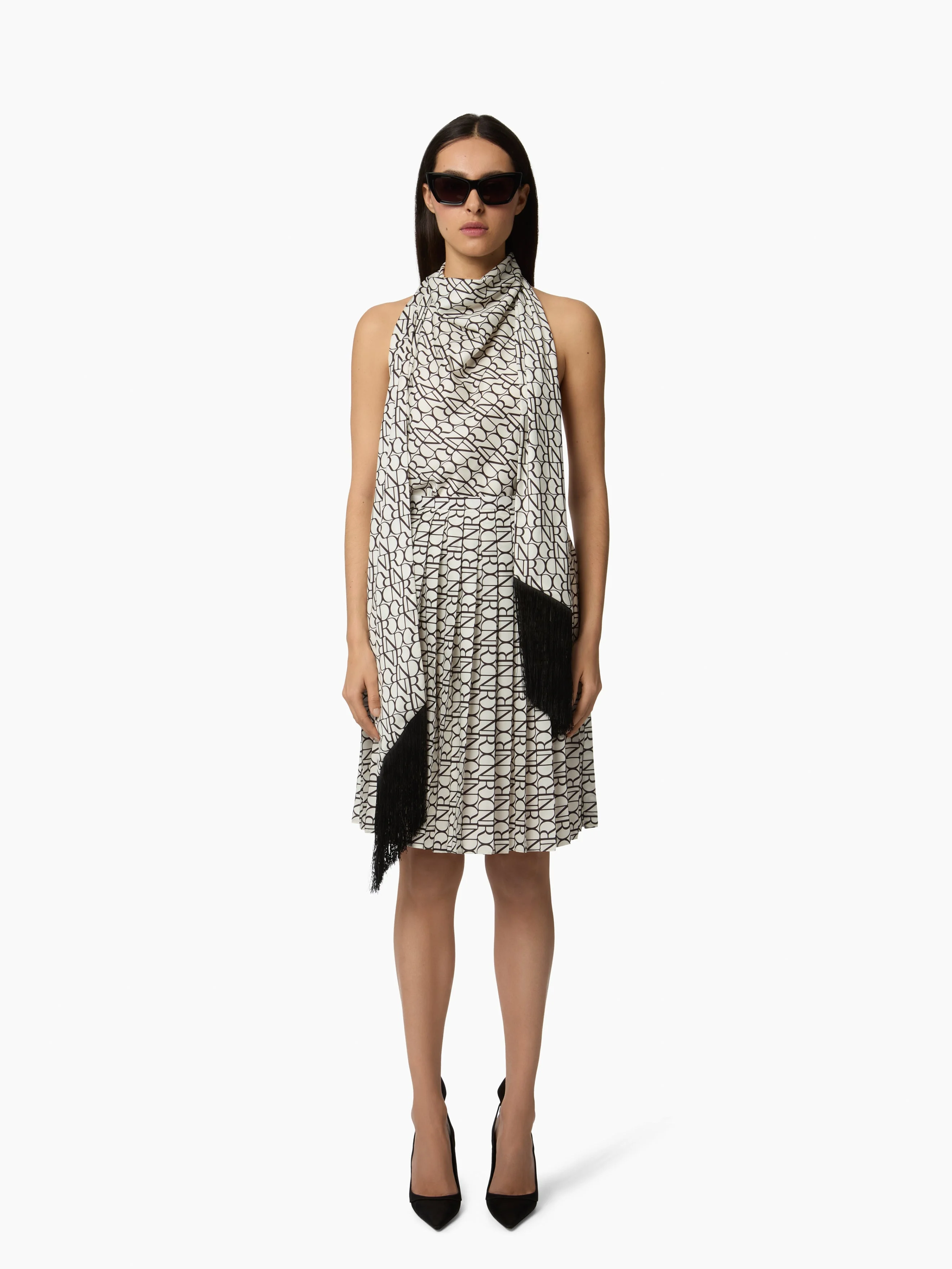 Halterneck Logo-Print Top - 1