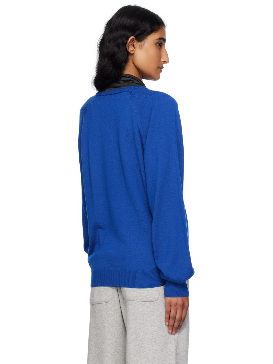 Blue Car Graphic Knit Sweater - 3