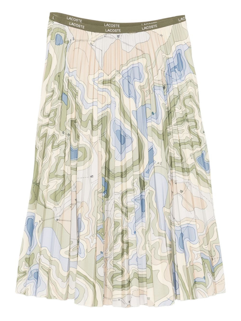 LACOSTE all-over print pleated skirt outlook