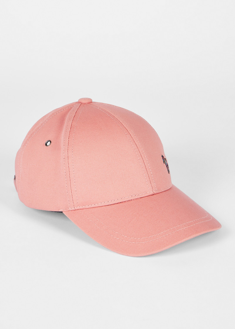 Paul Smith Women's Pink 'Zebra' Cotton Baseball Cap outlook