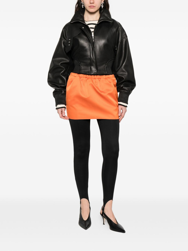 N°21 elasticated woven mini skirt outlook