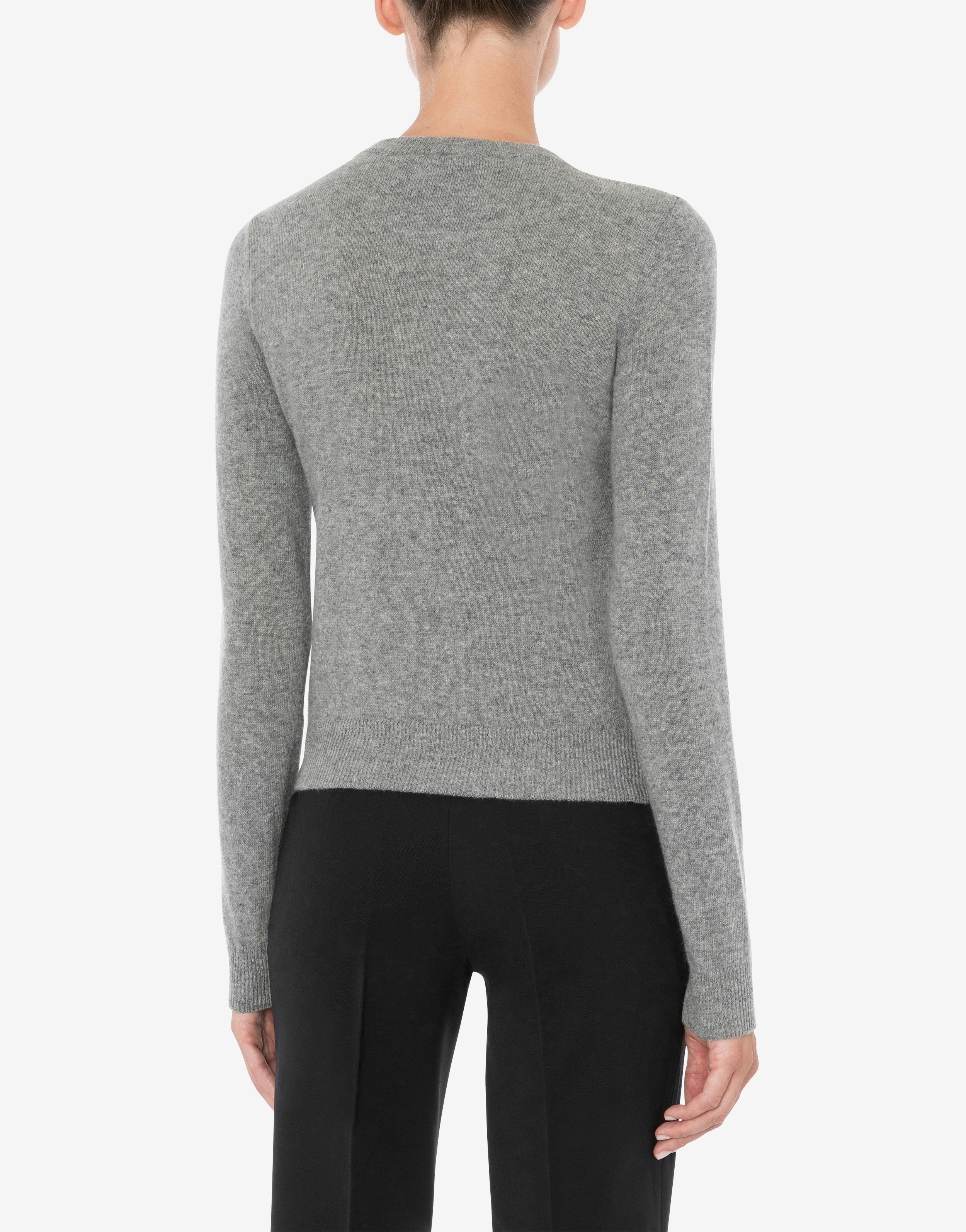 RED HEART WOOL AND CASHMERE JUMPER - 3
