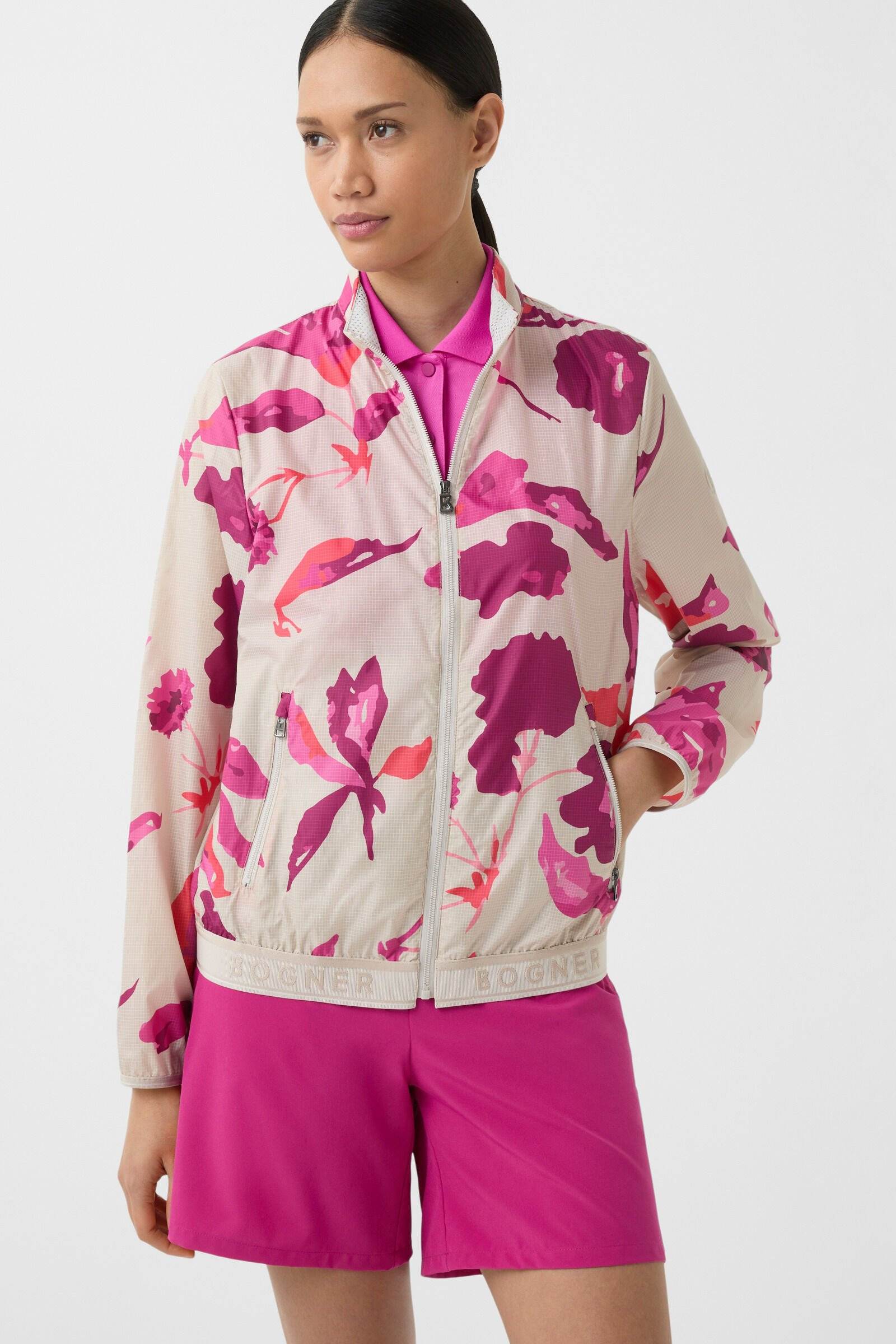 Sofie functional jacket in Beige/Pink - 2