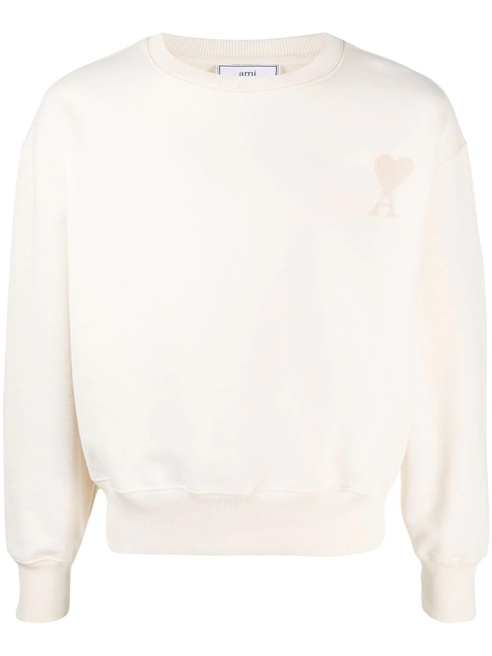 logo patch cotton sweatshirt - 1