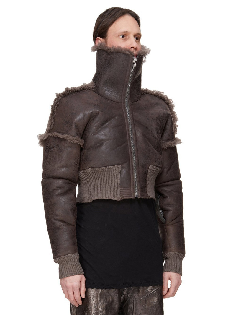 Gray Concordians Dracucollar Shearling Jacket 6