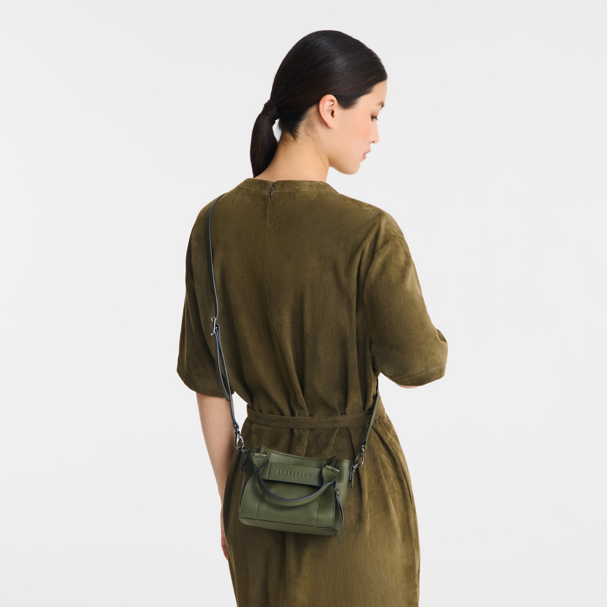Longchamp 3D XS Handbag Khaki - Leather - 2