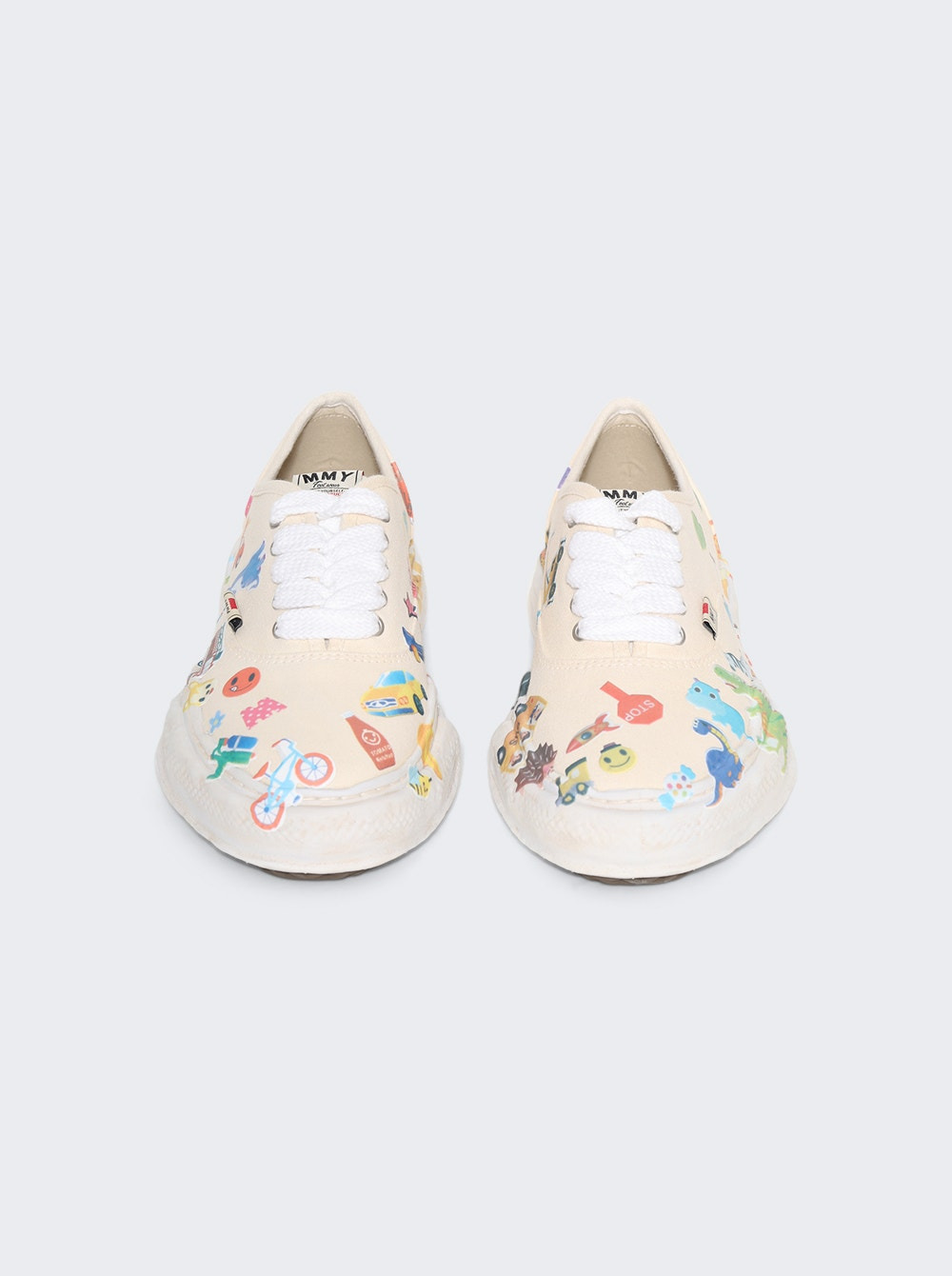 "baker" Og Sole Sticker Printed Low-top Sneaker White - 5