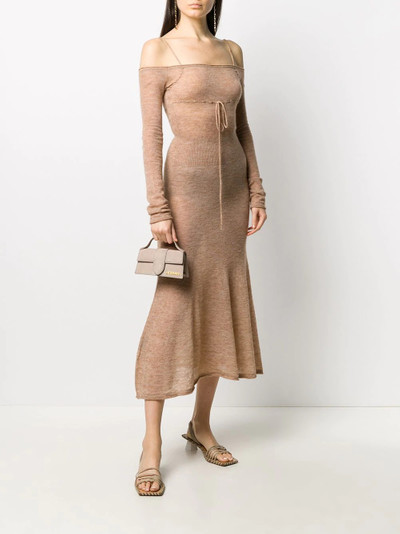 JACQUEMUS off-shoulder knit dress outlook