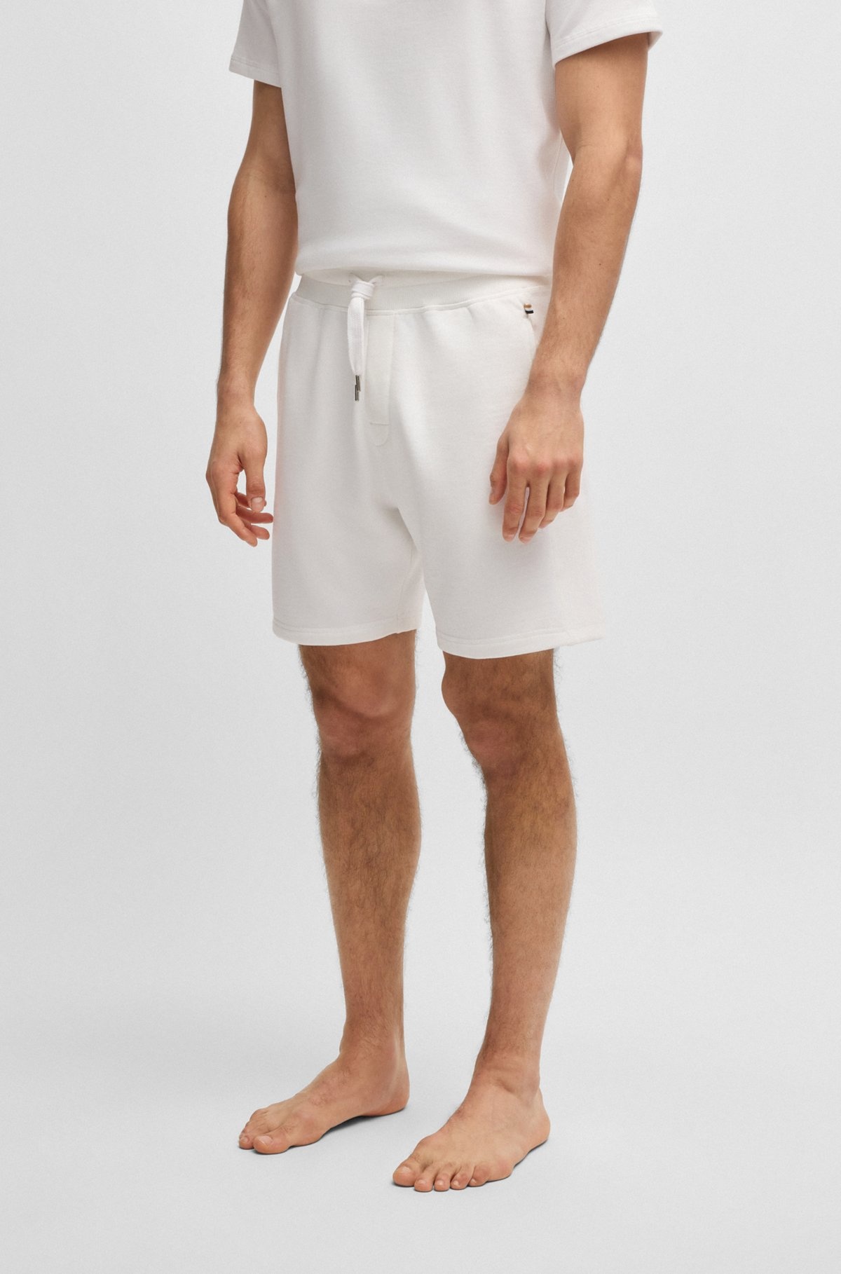 COTTON-TERRY SHORTS WITH OUTLINE LOGO EMBROIDERY - 2