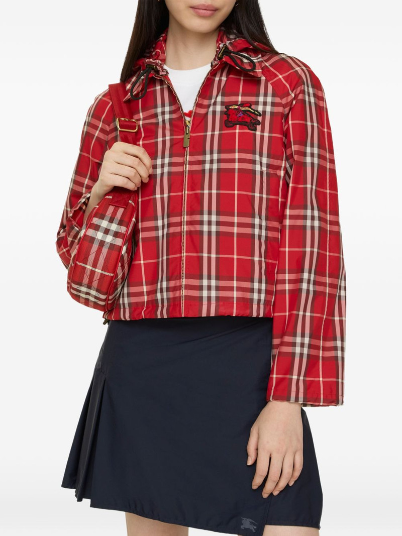 Burberry check hooded jacket outlook