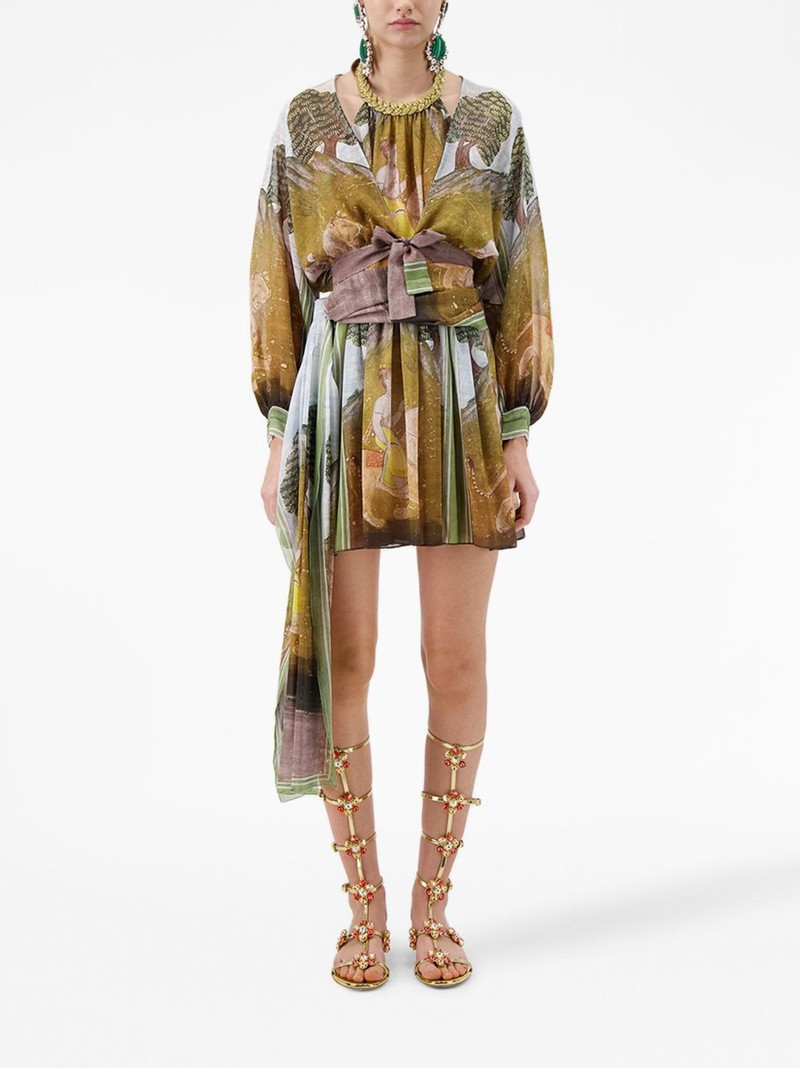 GIAMBATTISTA VALLI landscape-print wrap blouse outlook
