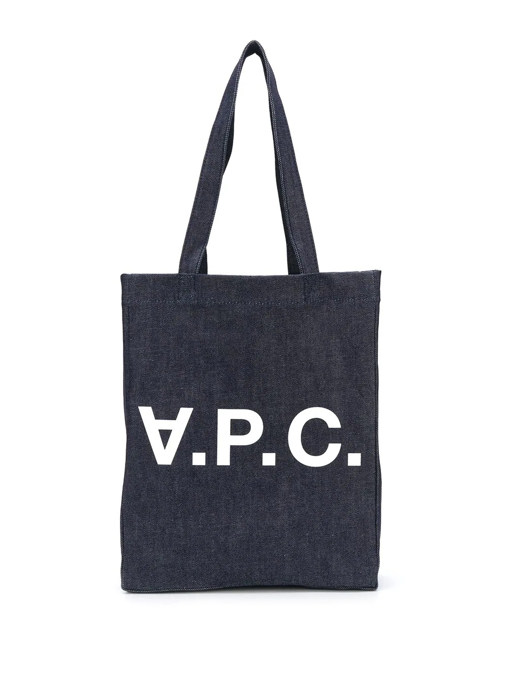 logo denim tote bag - 1