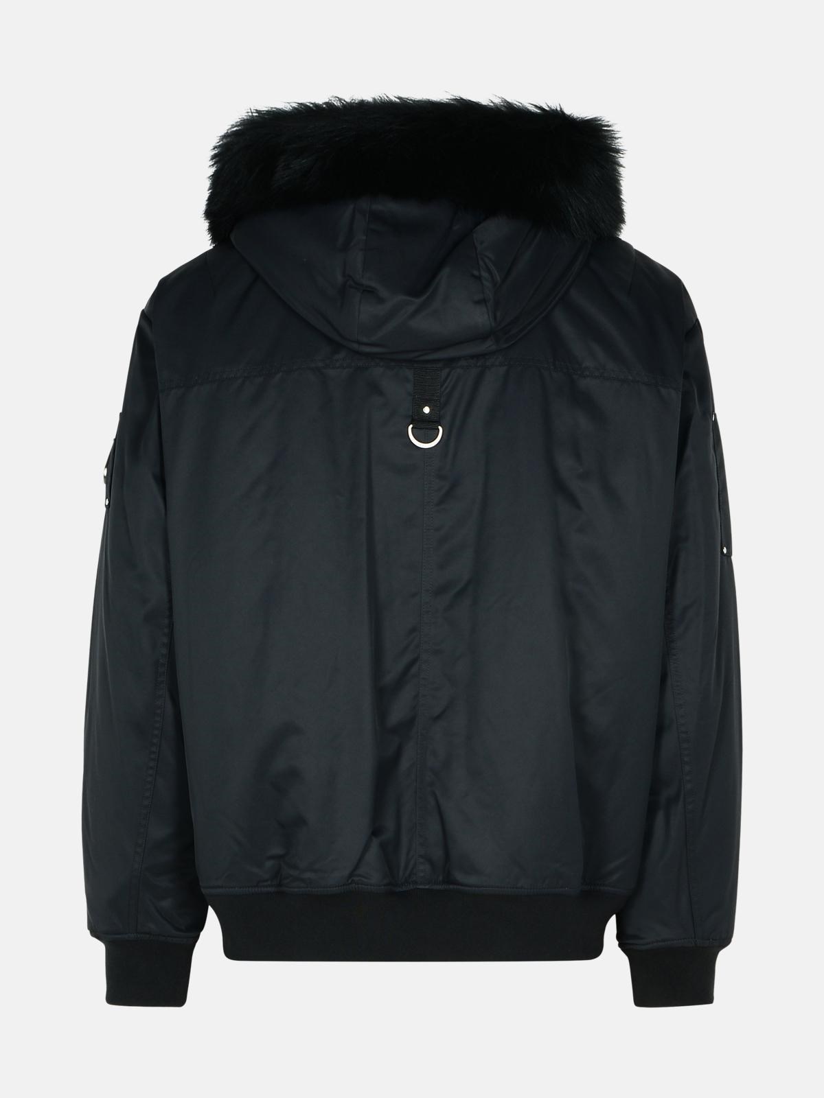 'DENALI' BLACK NYLON BOMBER JACKET - 3