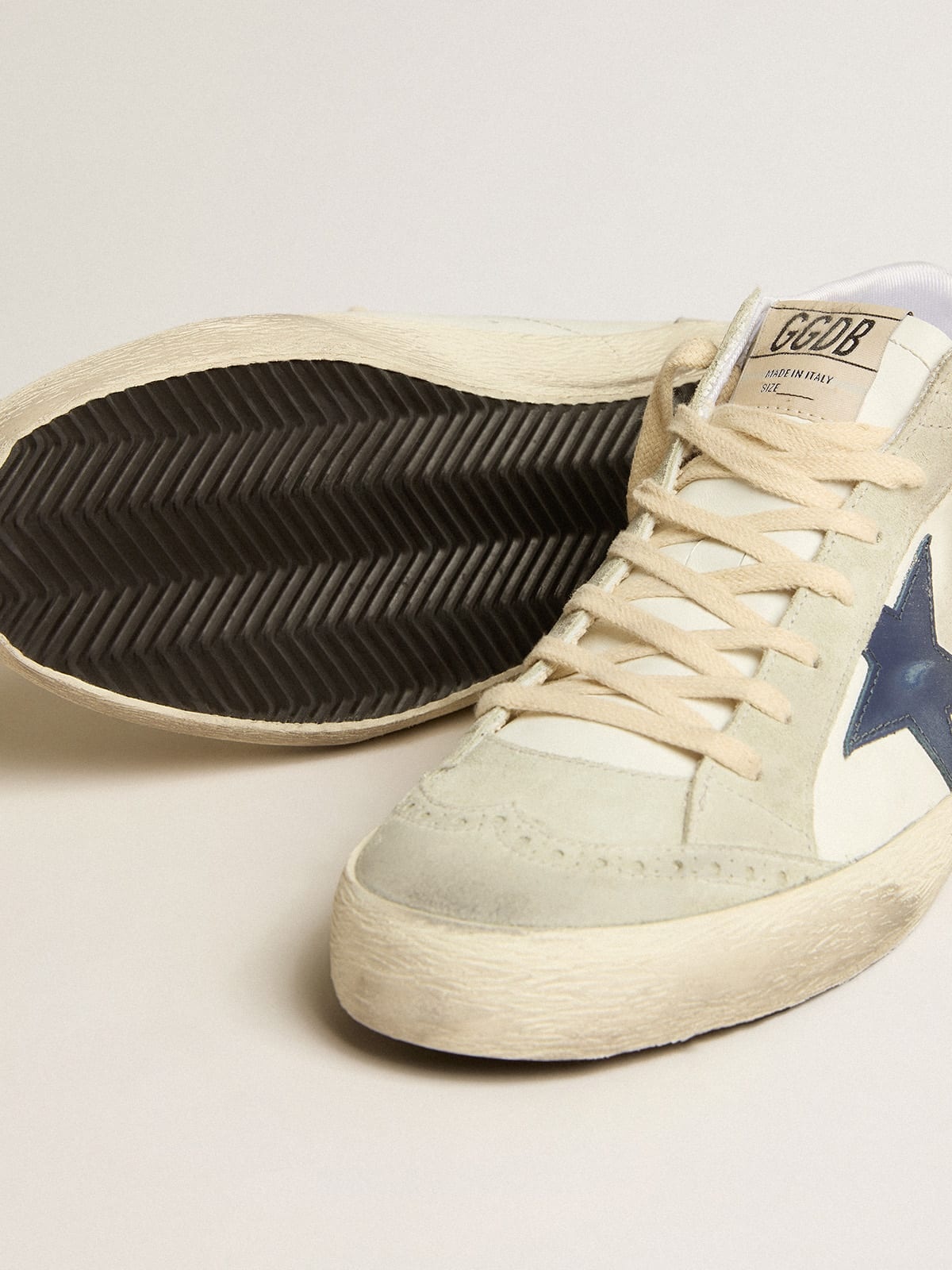 Mid Star LTD with blue leather star and white nappa leather flash - 4