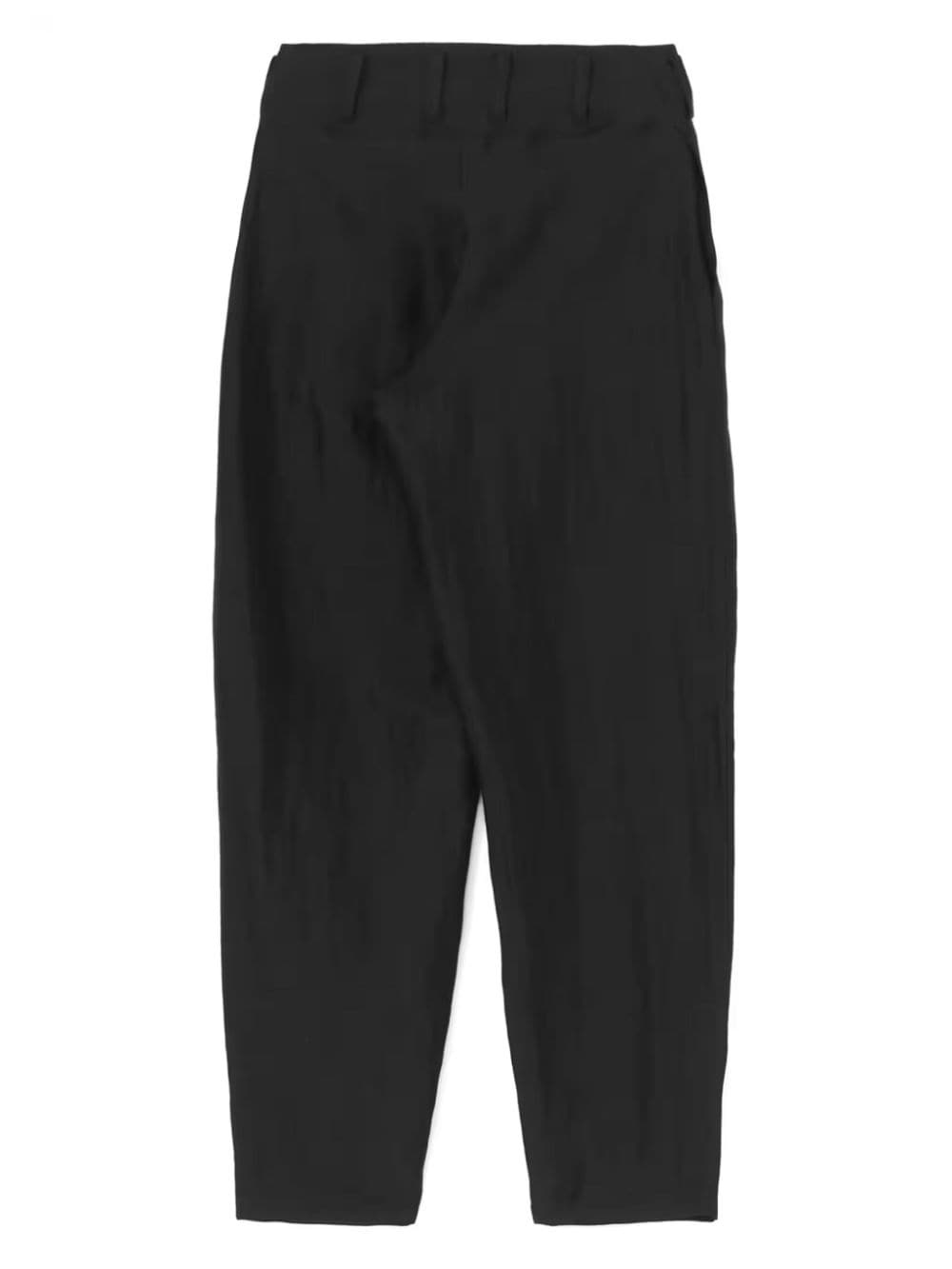 crease-effect tapered trousers - 2