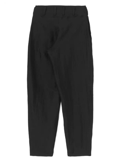 Yohji Yamamoto crease-effect tapered trousers outlook