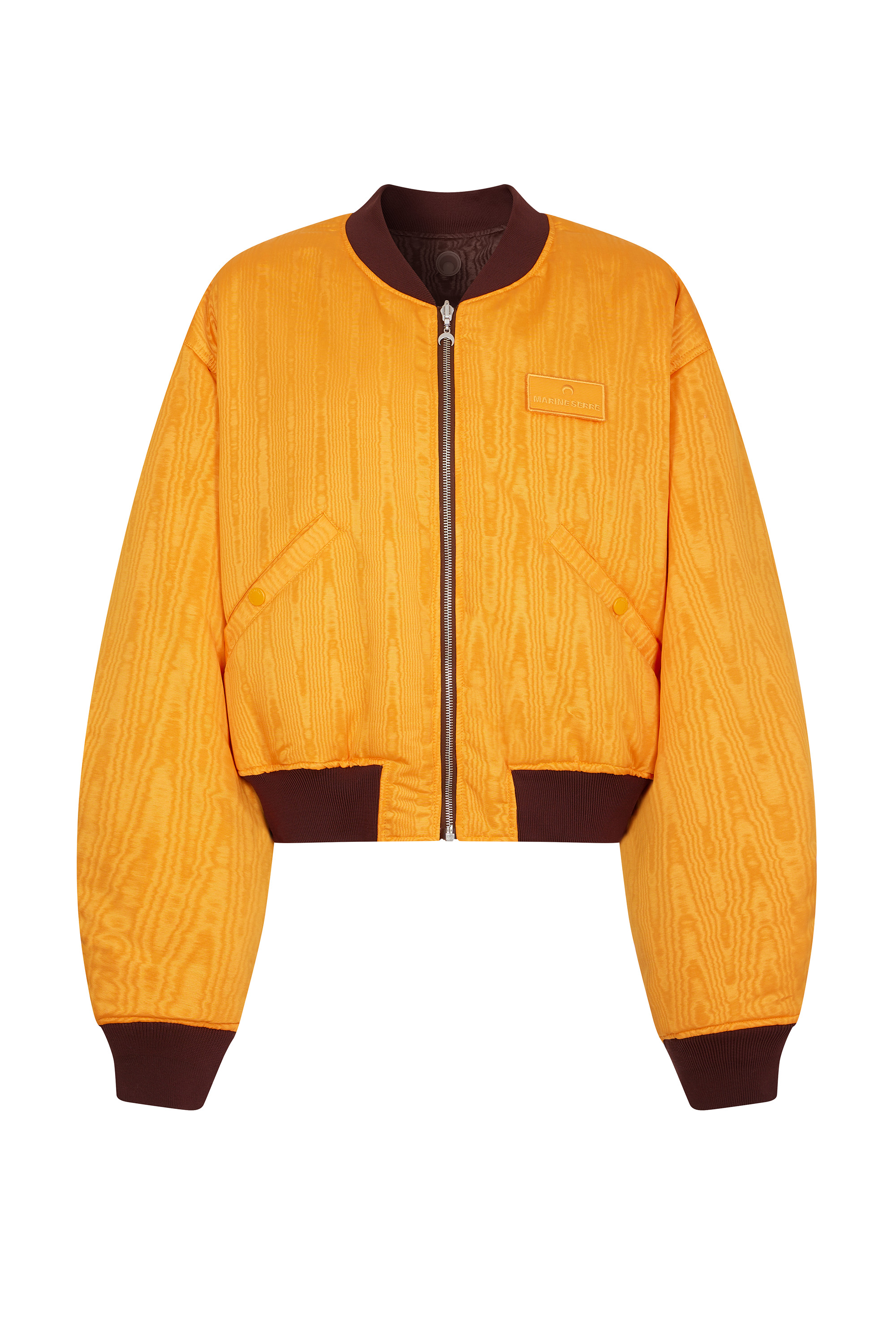 Regenerated Reversible Moire Bomber Jacket - 1