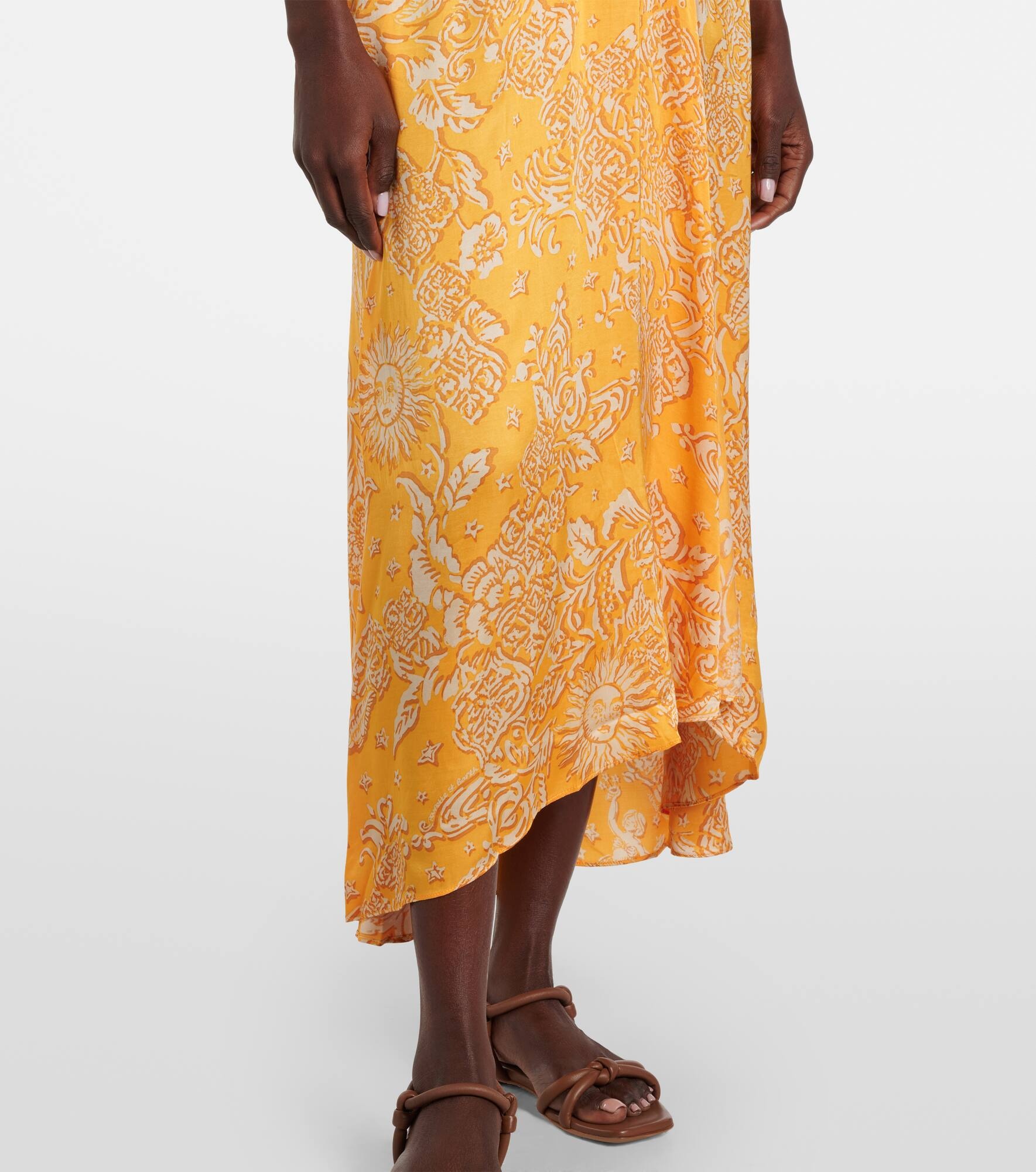 Celie printed asymmetric maxi dress - 5