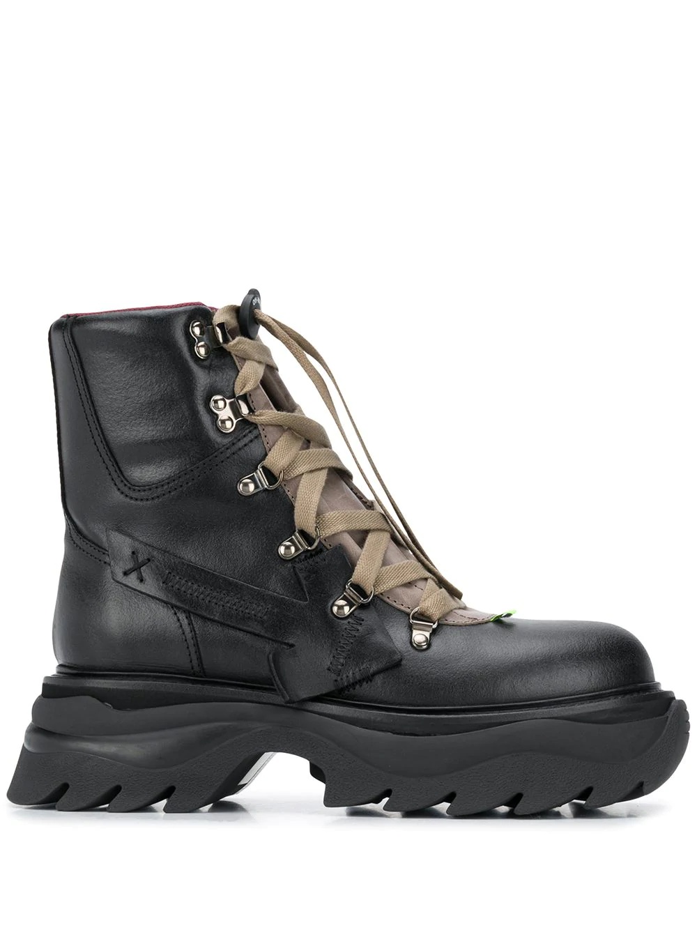 Arrow-patch hiking boots - 1