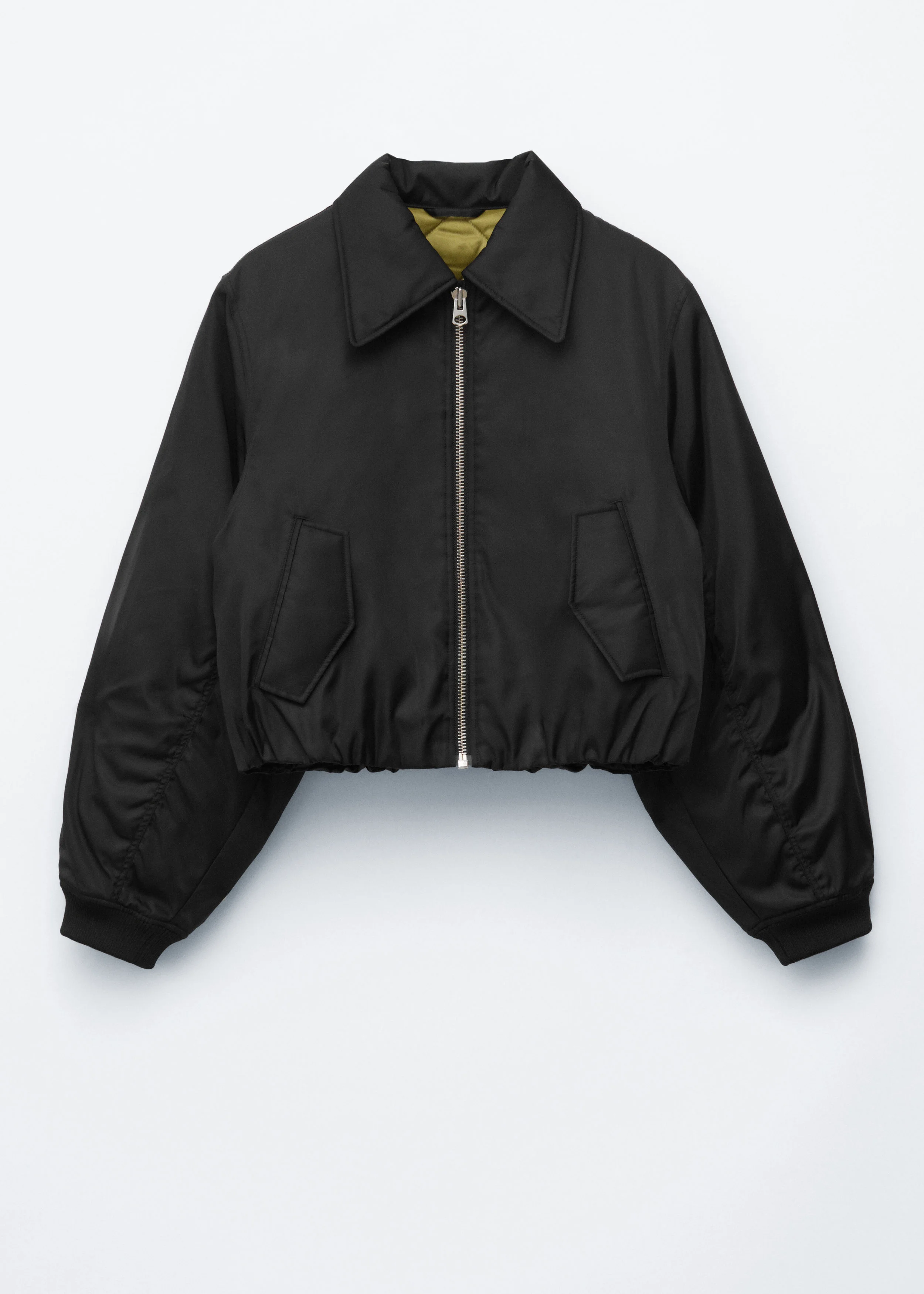 Cropped Bomber Jacket - 1