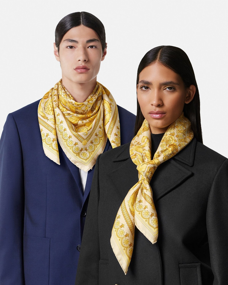 Barocco Large Silk Foulard 35" 3