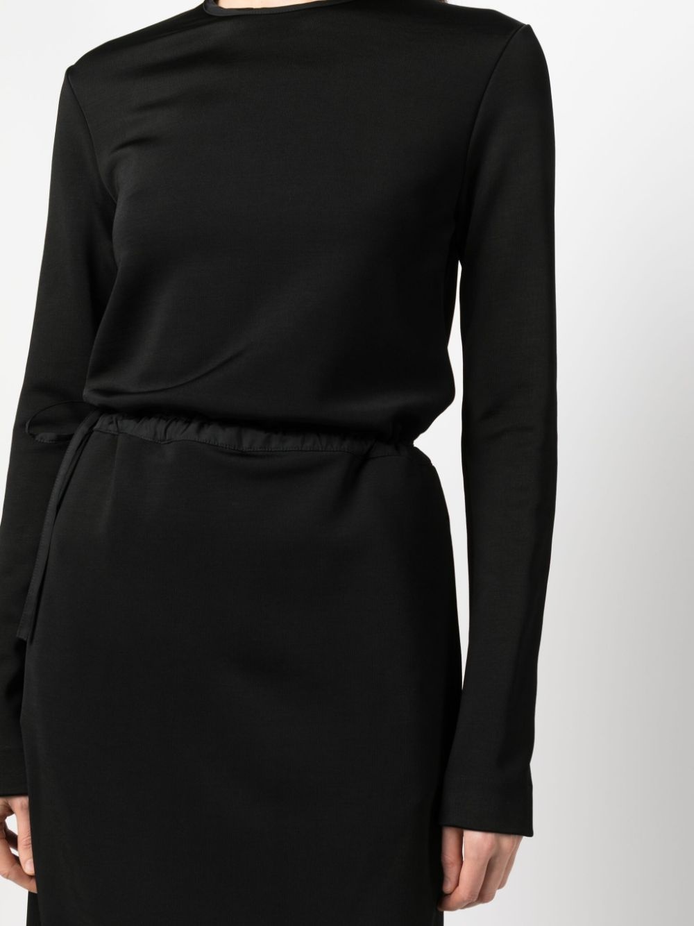 crew-neck long-sleeve midi dress - 5