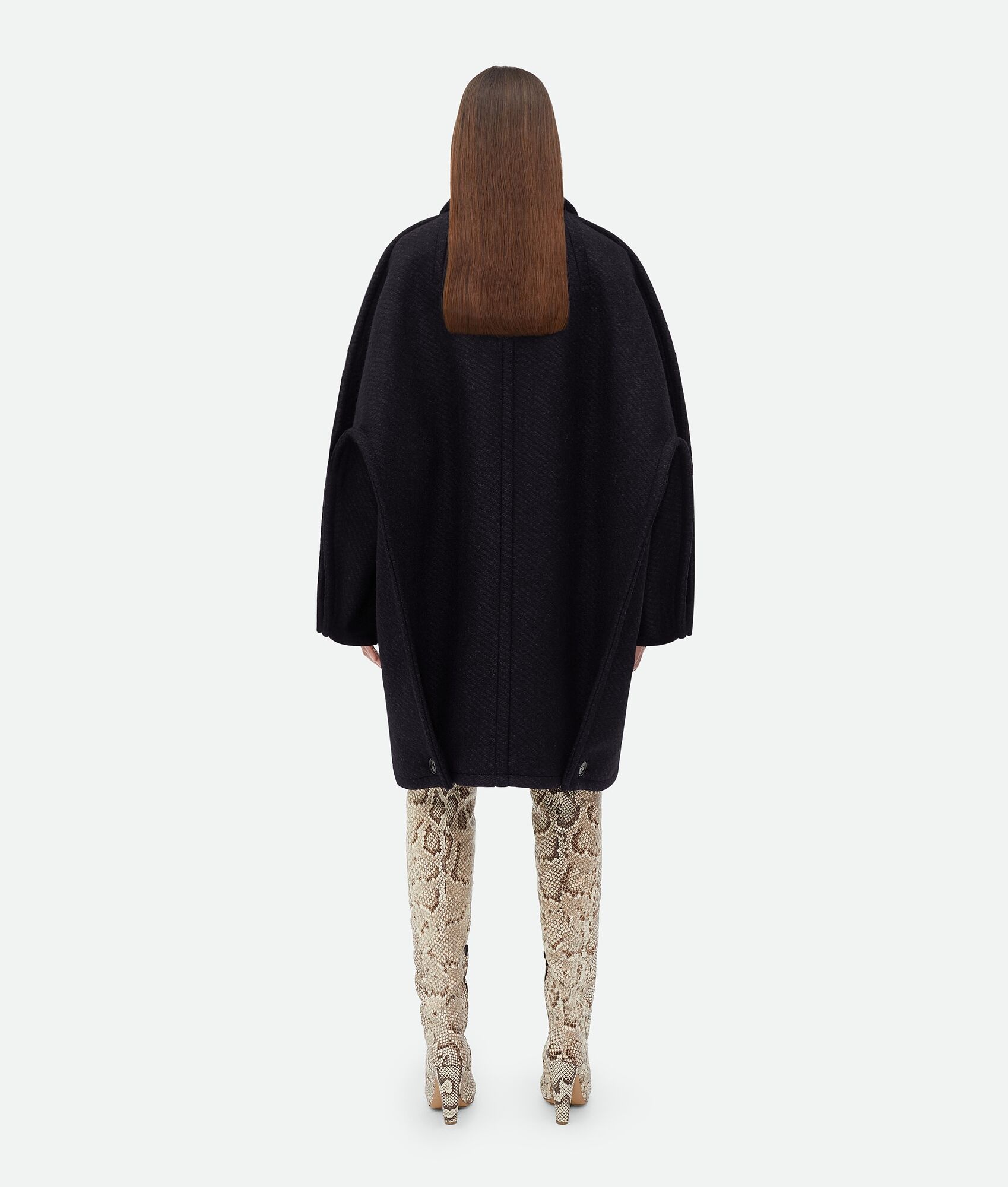 Wool Twill Oversized Coat - 3