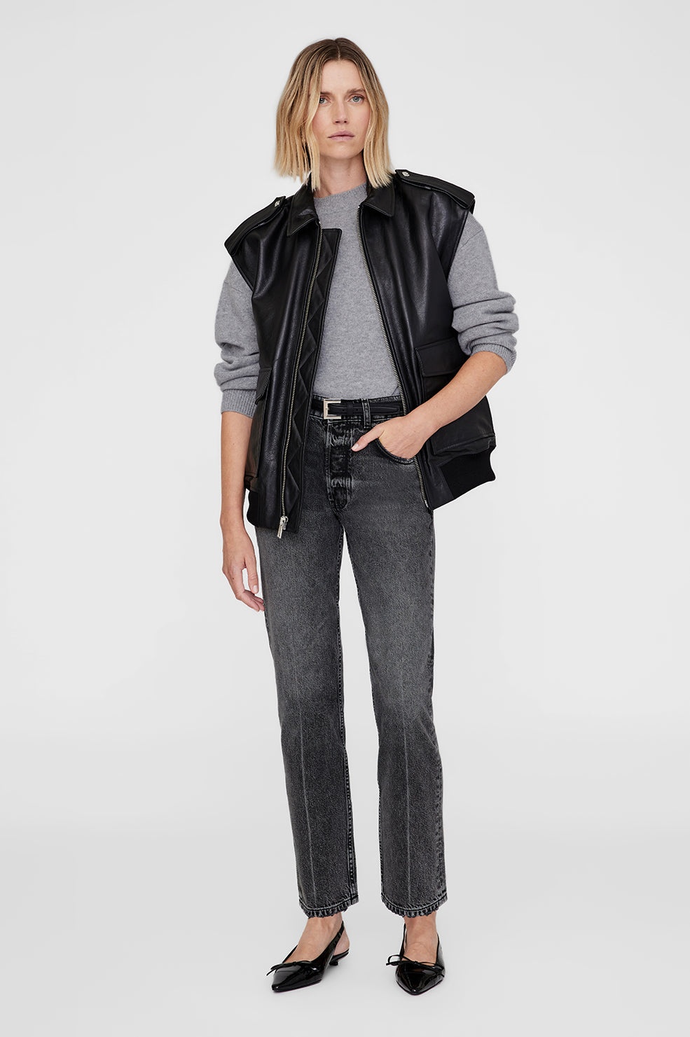 Sonnie Vest - Black Leather - 2