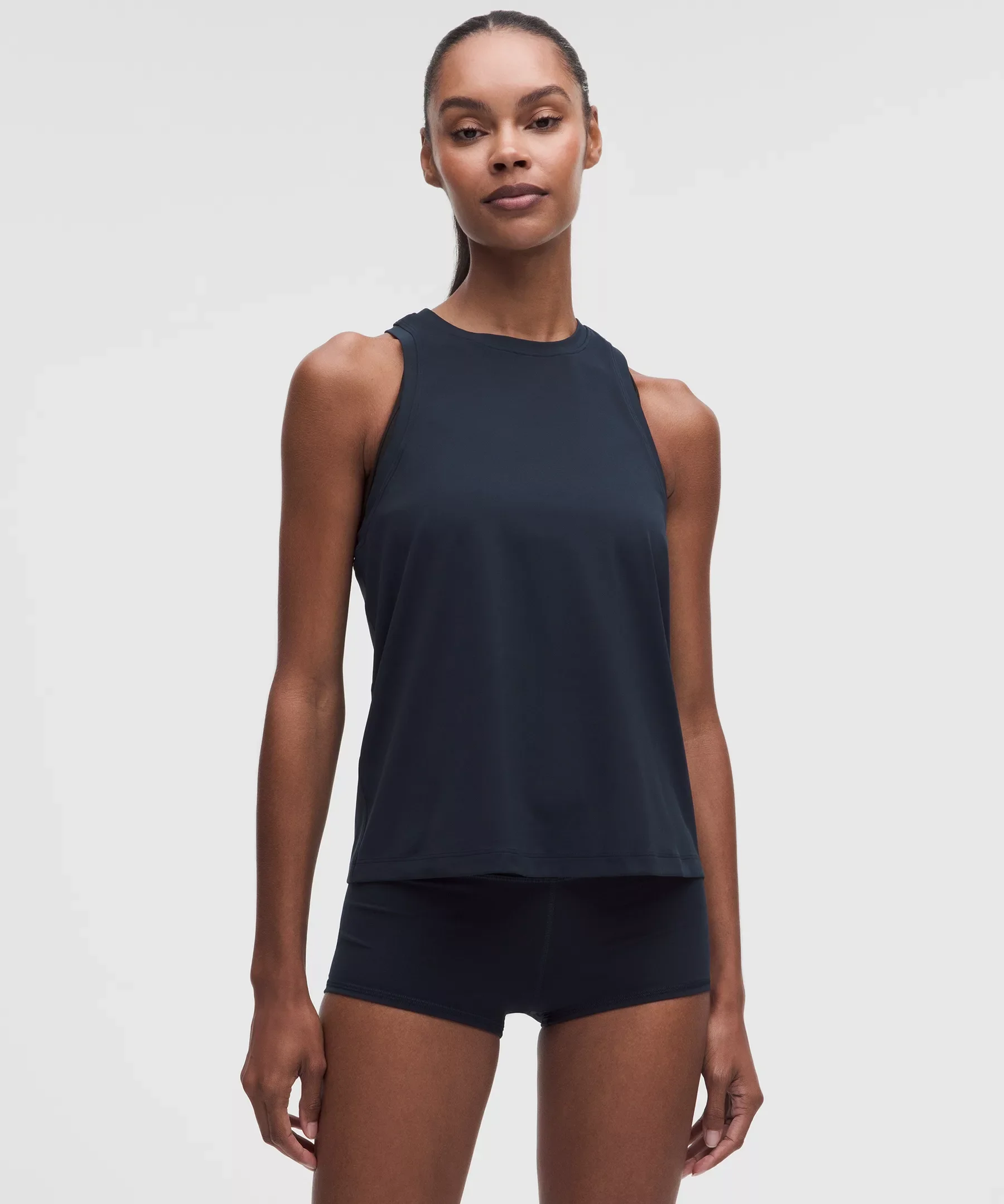 Silky High-Neck Yoga Tank Top - 1