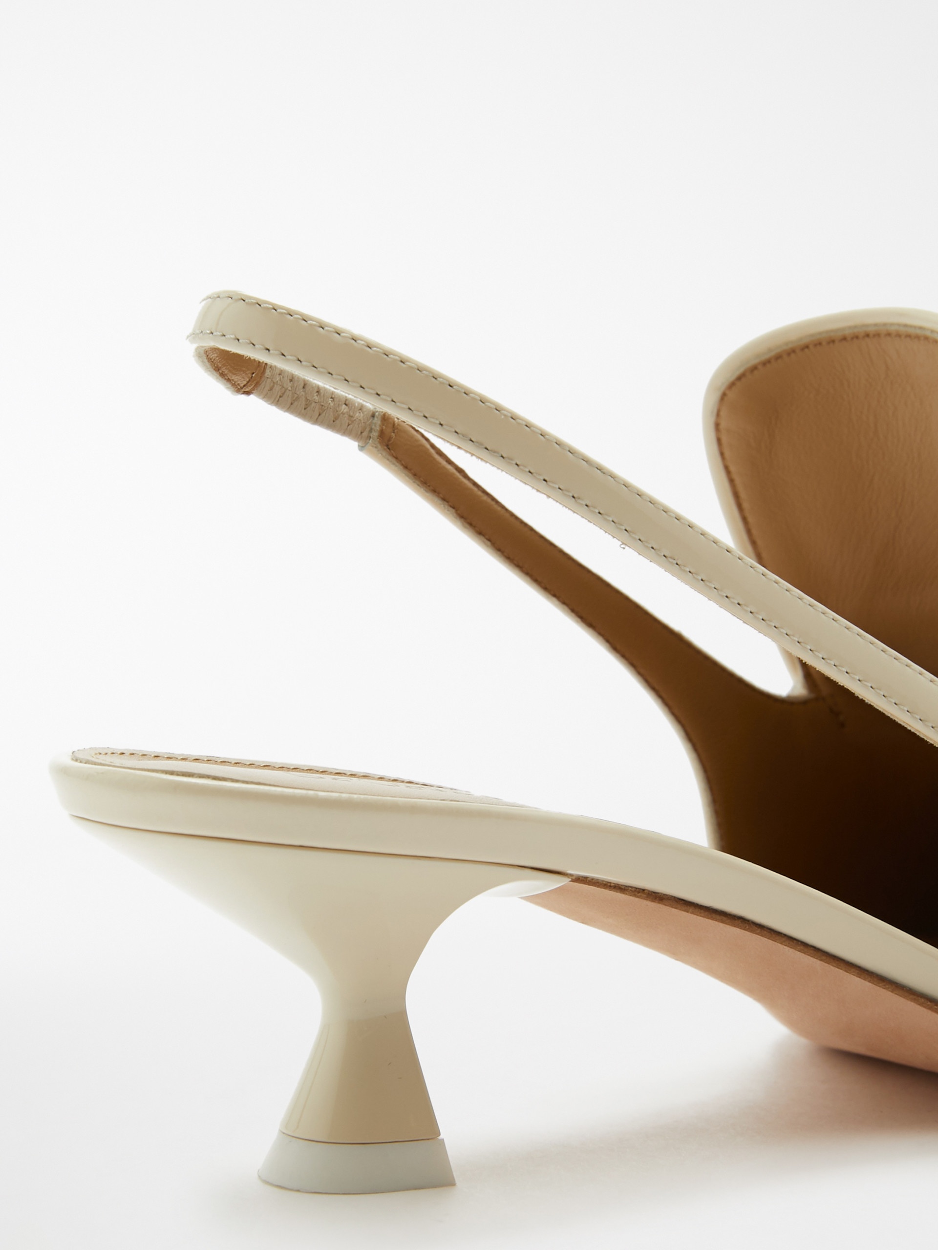 LAZZARO Patent-leather slingbacks - 5