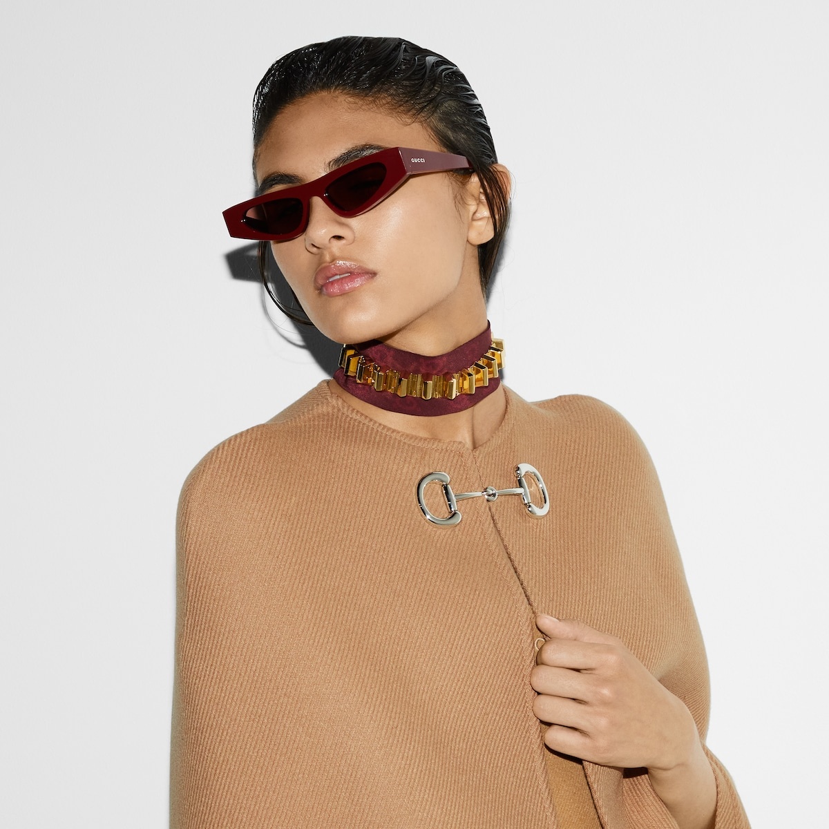 Wool cashmere cape - 4