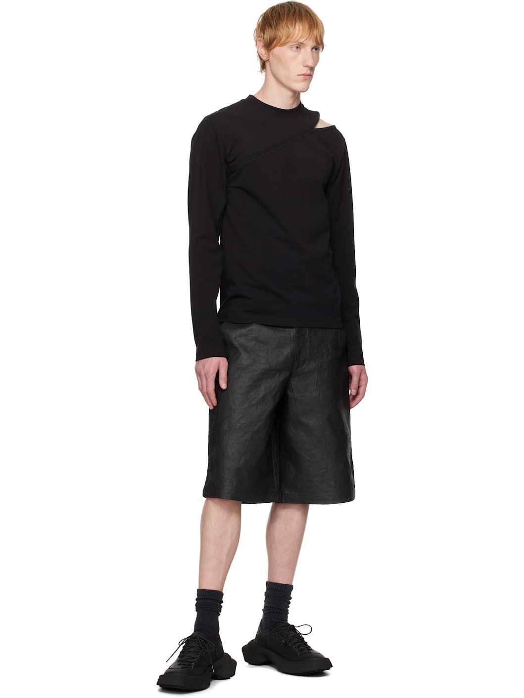 Black Pleistos Long Sleeve T-shirt - 4