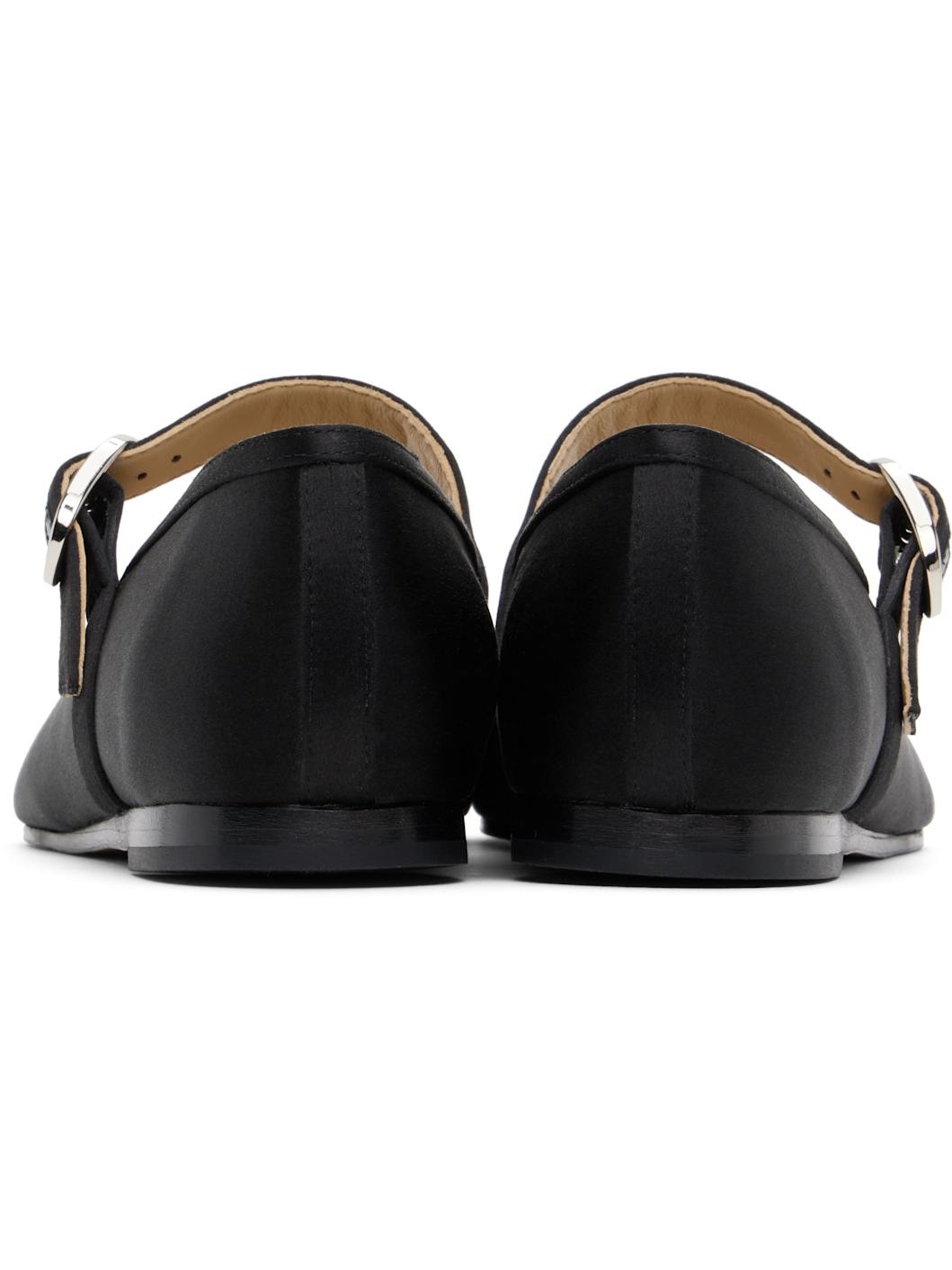 Black Mary Jane Ballerina Flats - 2