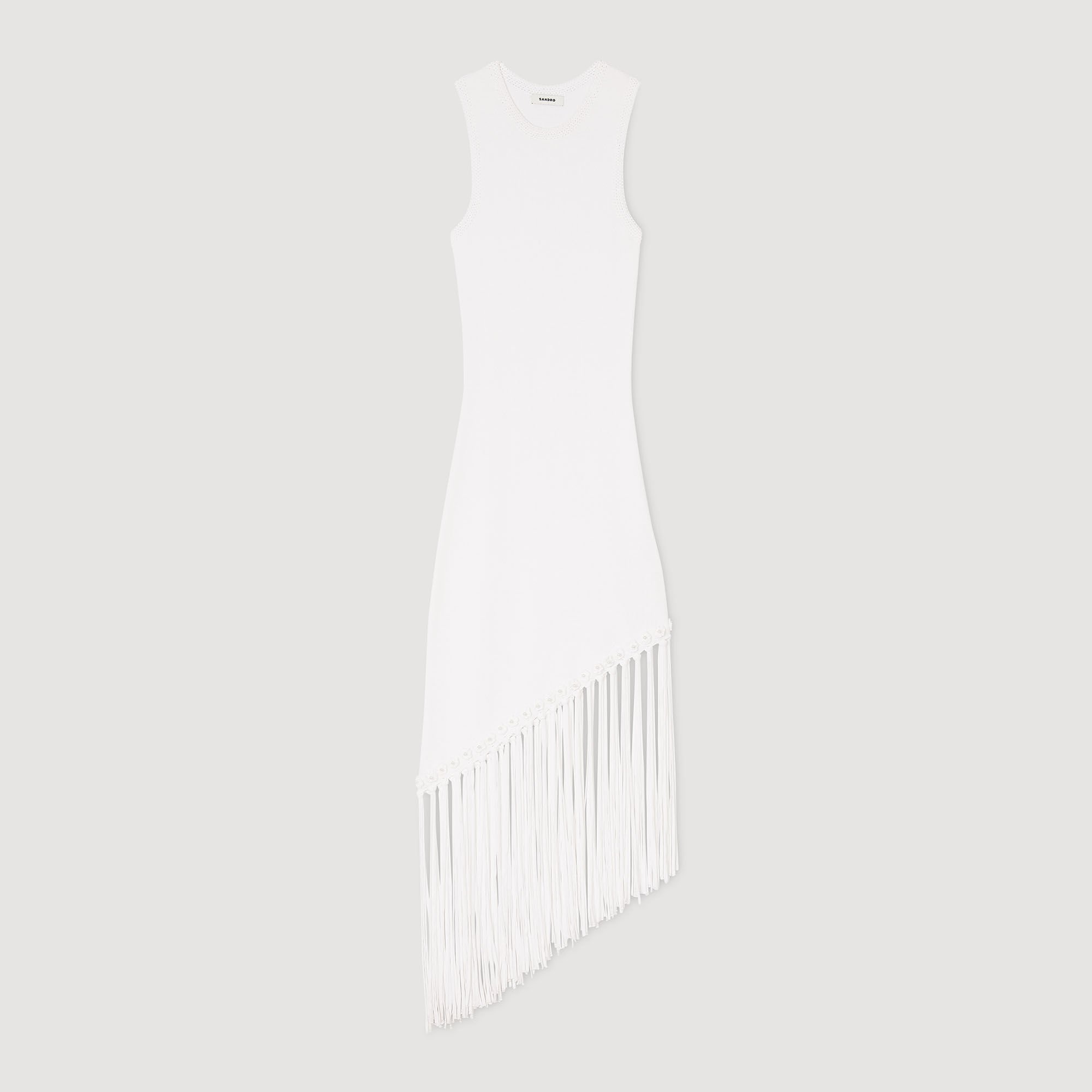 FRINGED CROCHET MAXI DRESS - 6