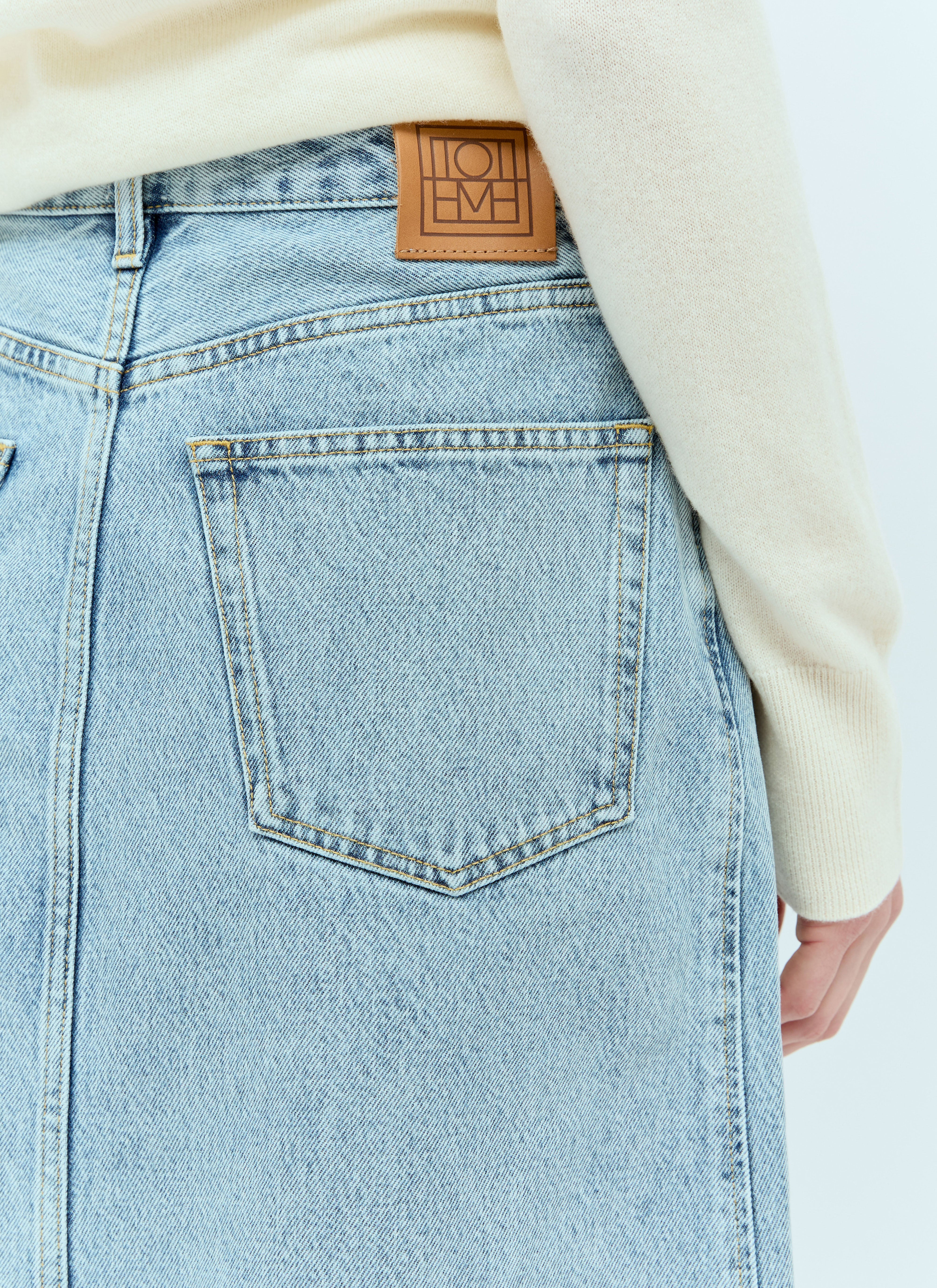 Toteme Women Denim Midi Skirt - 5