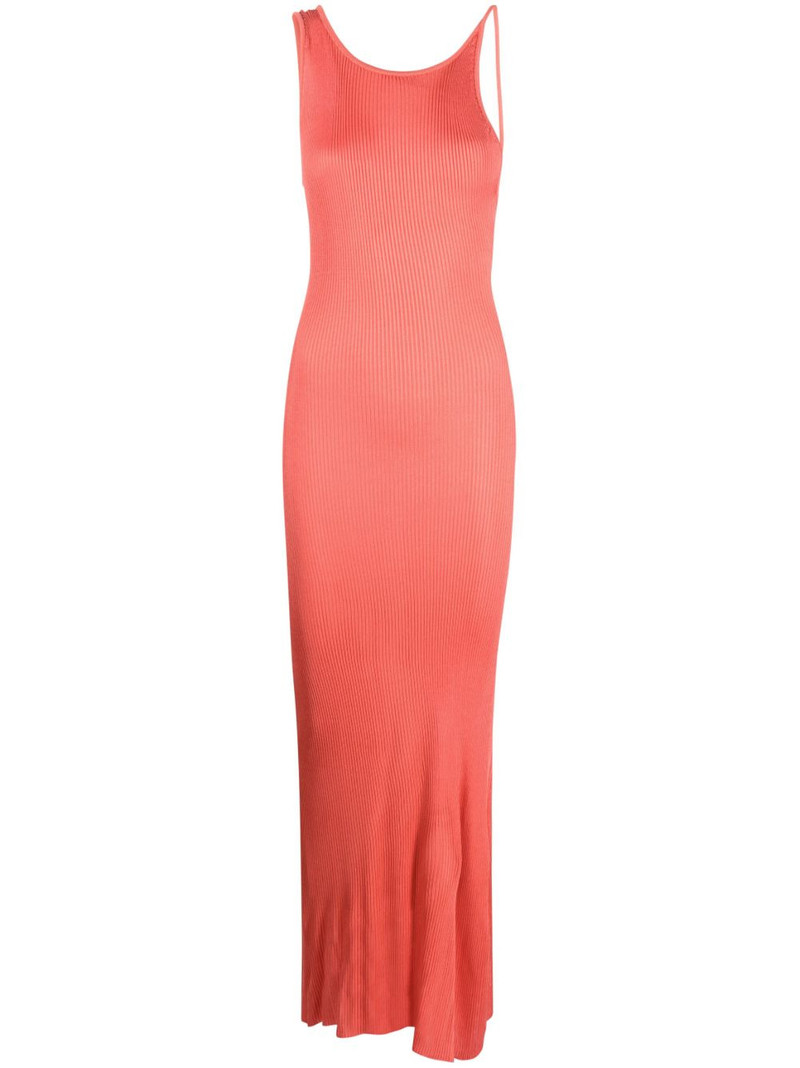 asymmetric ribbed-knit dress 1