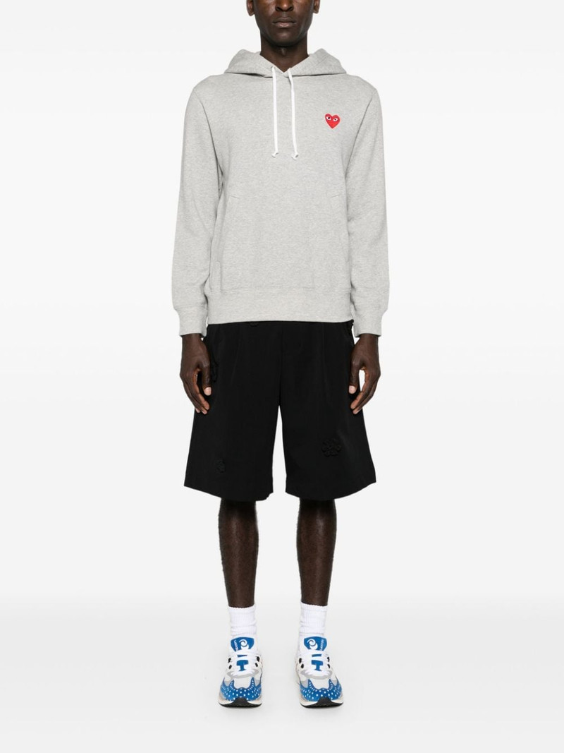 Comme des Garçons PLAY heart-motif cotton hoodie outlook