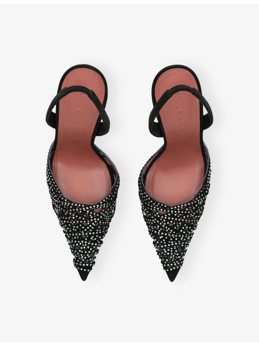 Lori Crystal-Embellished Suede Courts - 2
