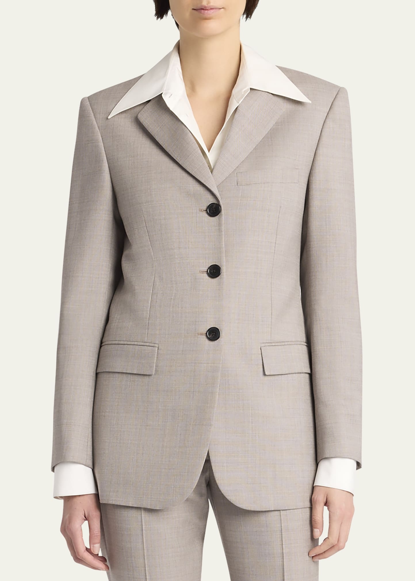 Selene Single-Breasted Blazer Jacket - 4