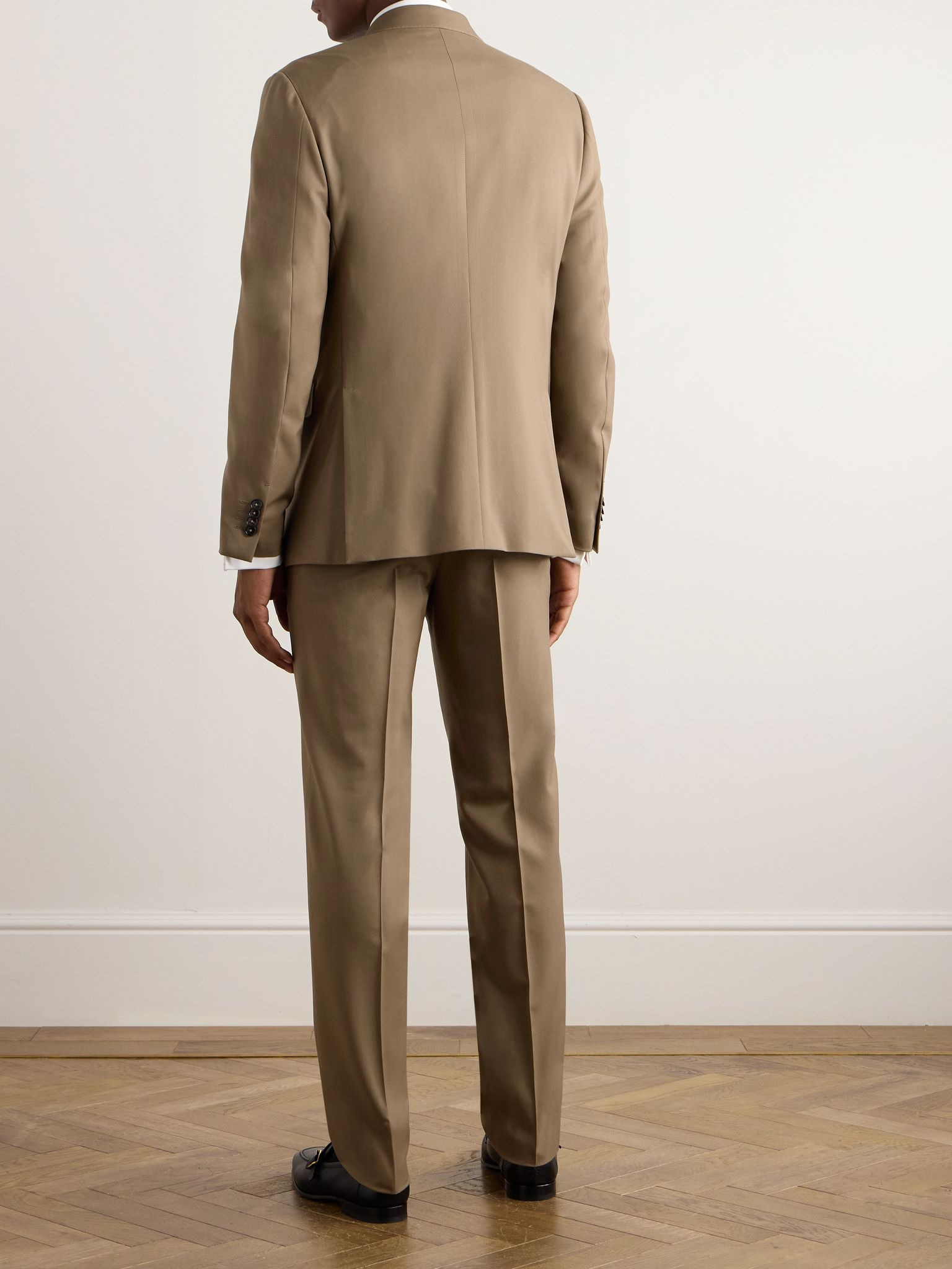 Double-Breasted Trofeo™ Wool-Twill Suit Tan - 3