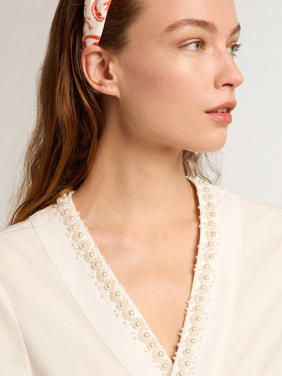 Cotton crop top with beading - 5