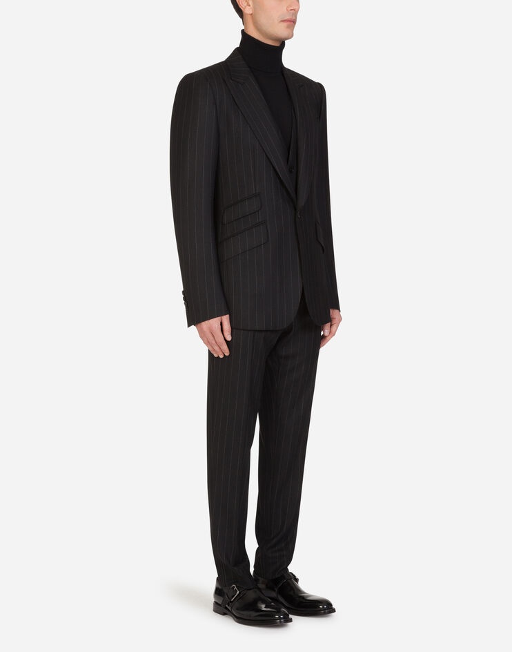 Pinstripe Sicilia-fit suit in stretch wool - 7