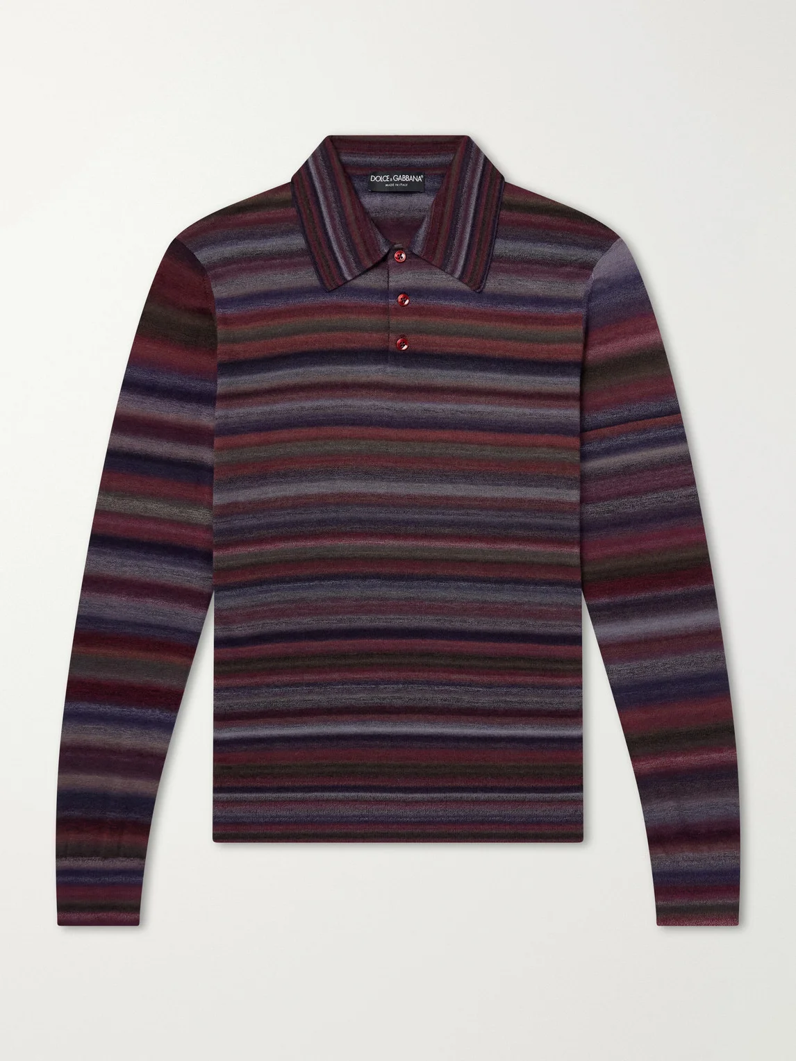Striped Wool Polo Shirt - 1