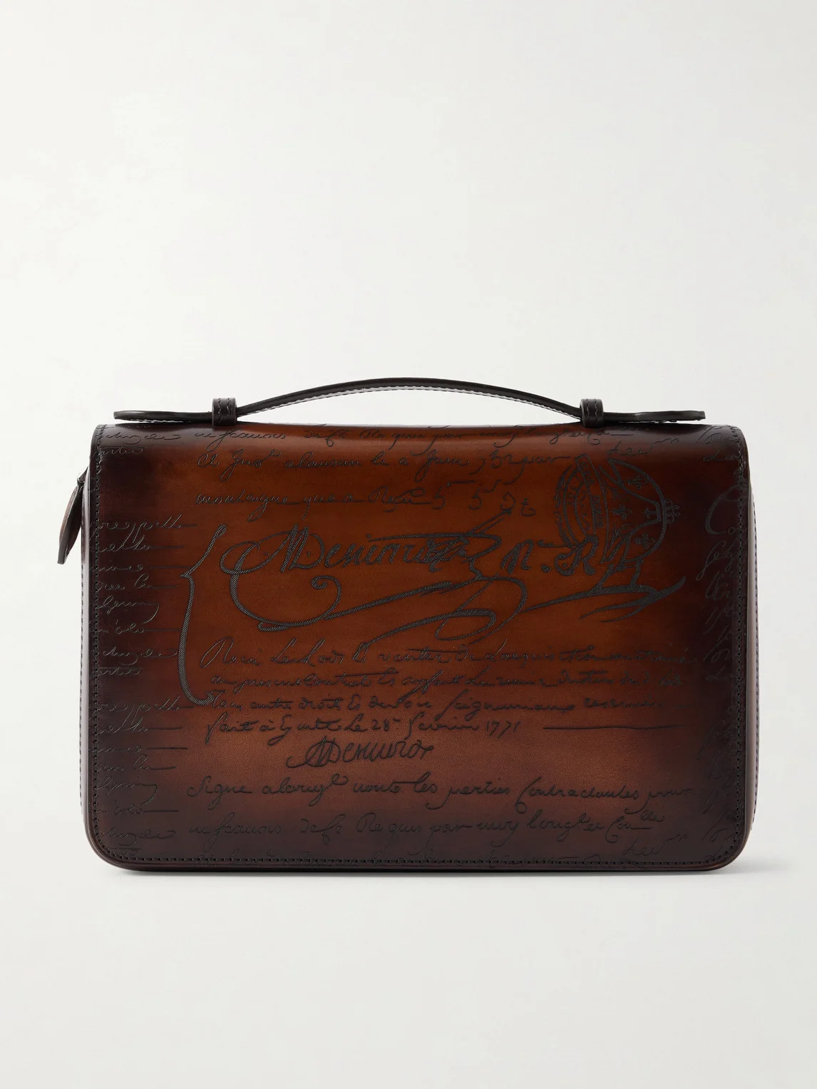 Itauba Wide Leather Messenger Bag - 1