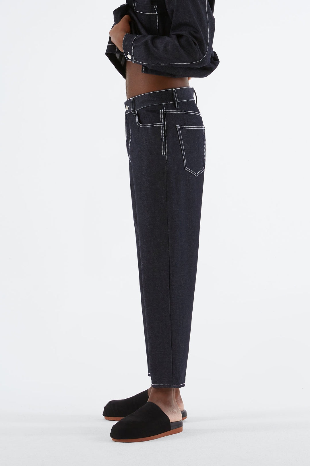 BELLIDENTRO DARK DENIM PANTS - 3